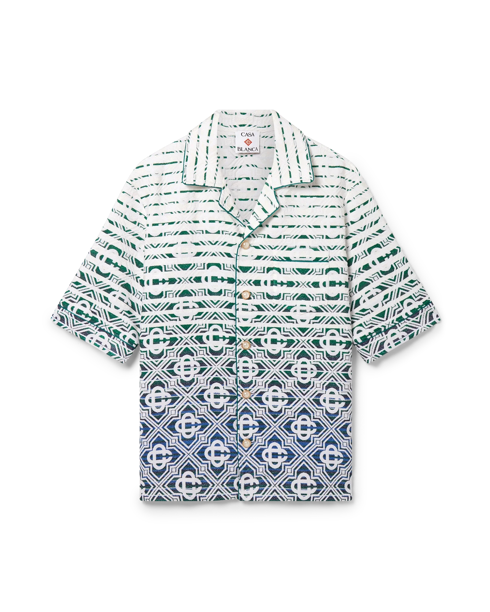 Monogram Gradient Towelling Short Sleeve Shirt