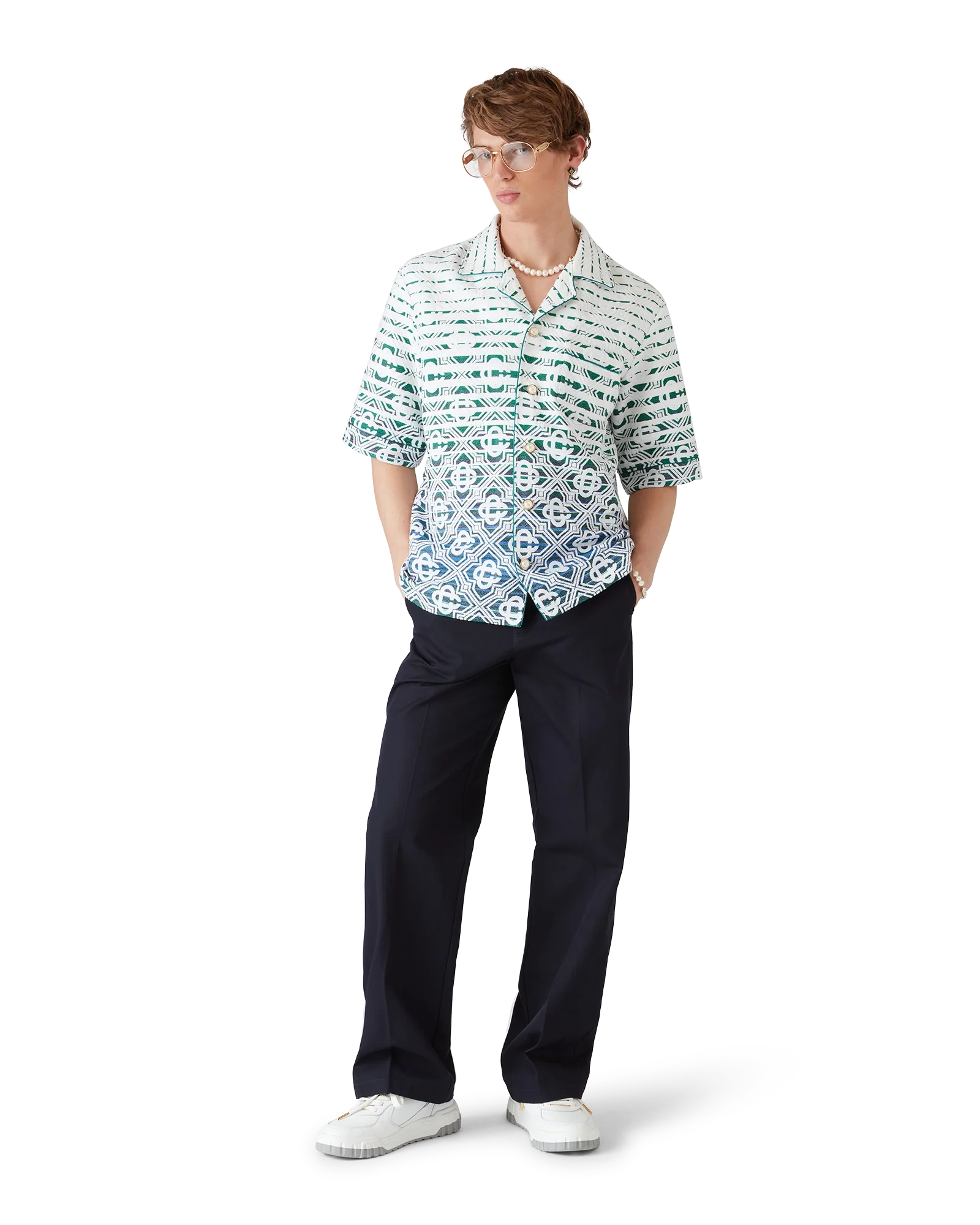 Monogram Gradient Towelling Short Sleeve Shirt