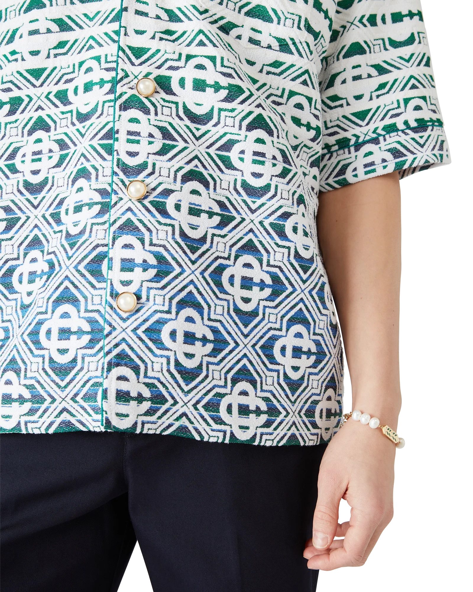 Monogram Gradient Towelling Short Sleeve Shirt