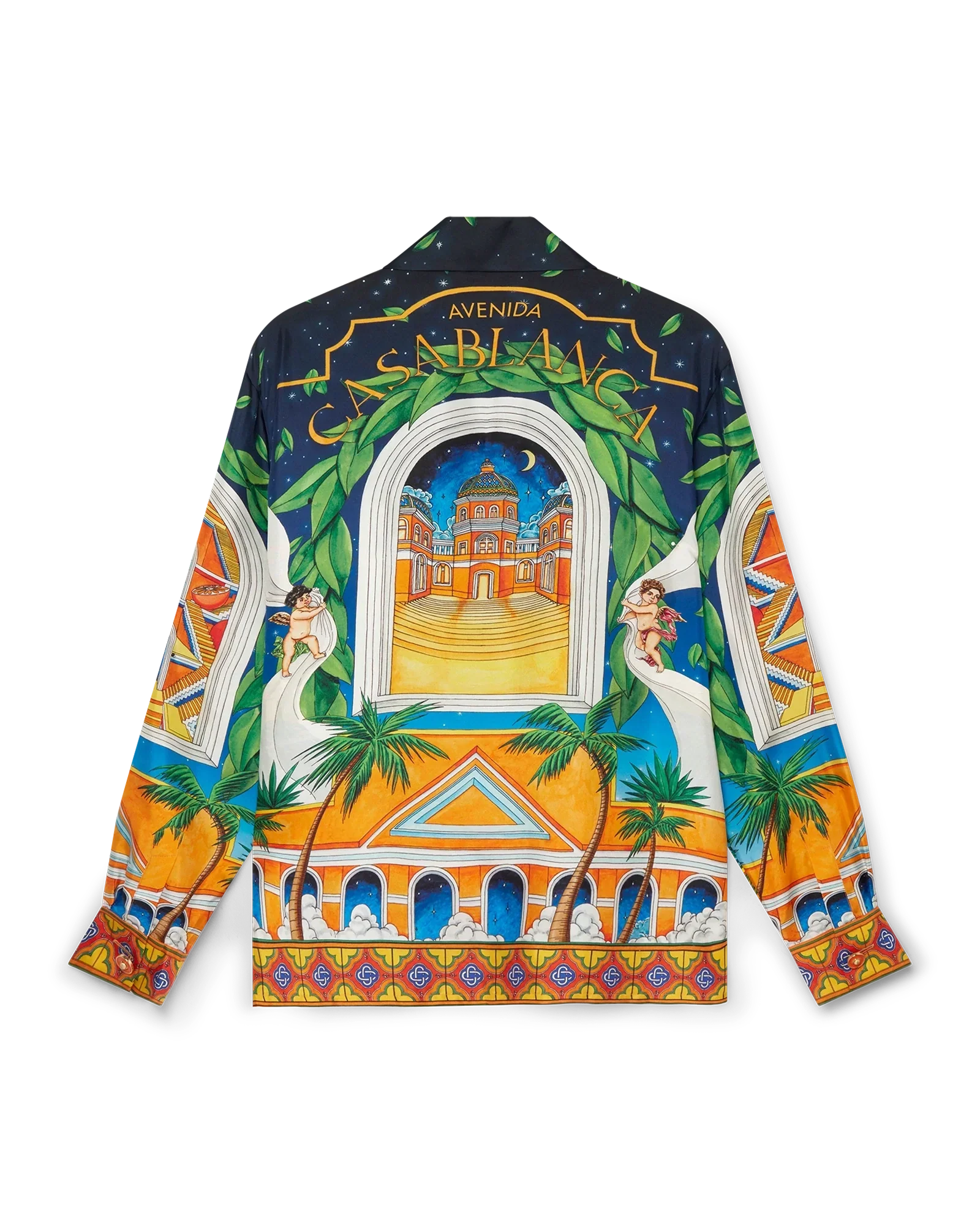 Maison D'Ete Cuban Collar Silk Shirt