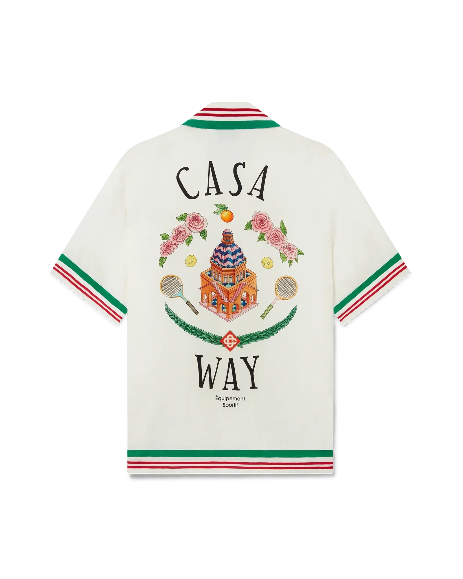 Casa Way Knitted Collar Silk Shirt
