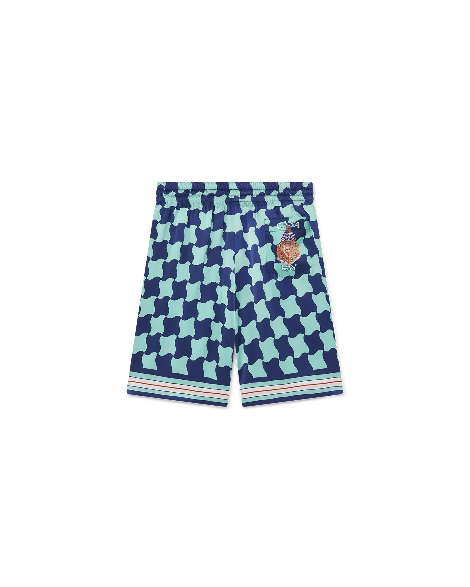 Pool Tile Silk Shorts