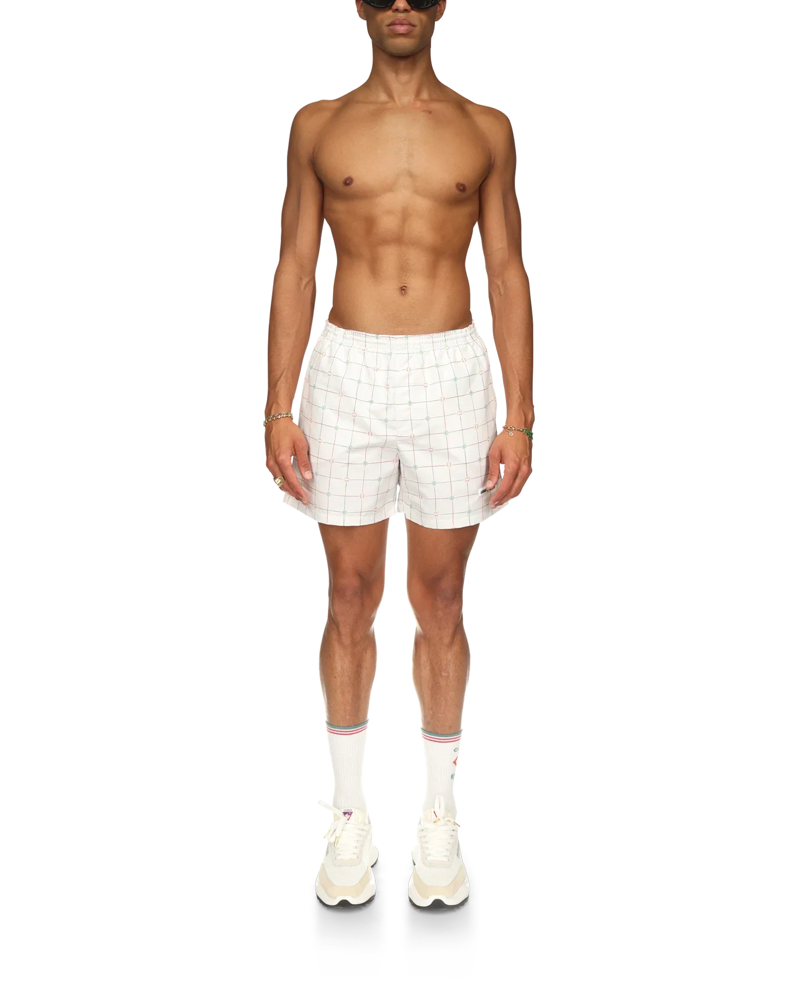 Tennis Check Swim Trunks