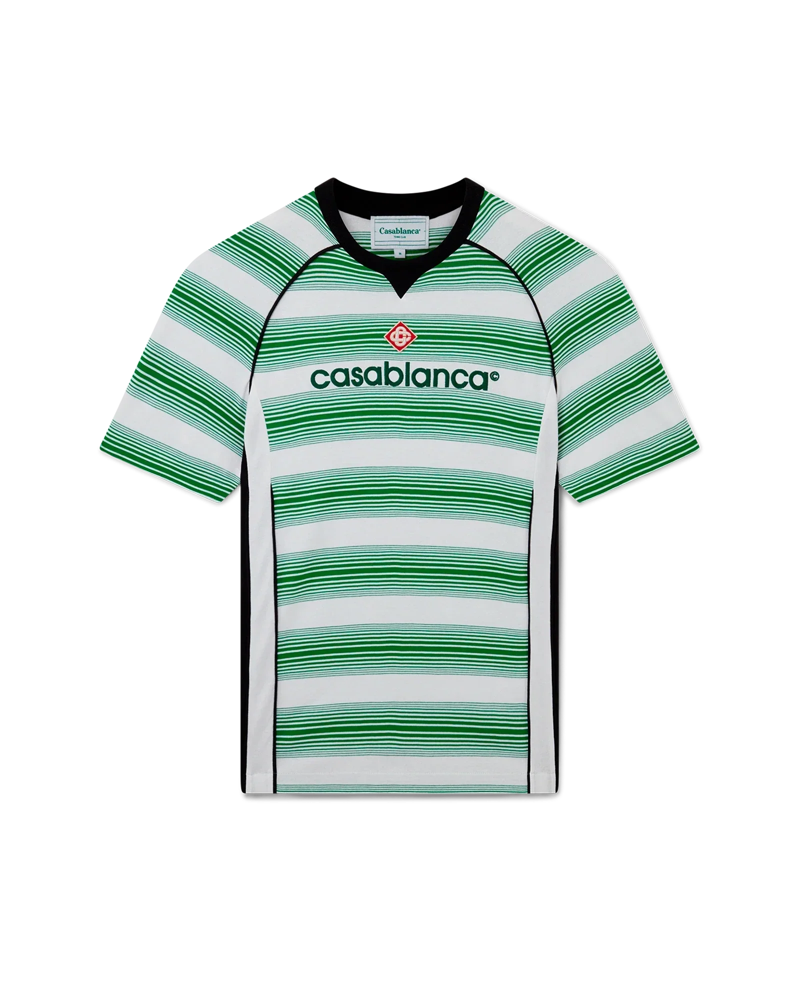 Gradient Stripe Panelled T-Shirt