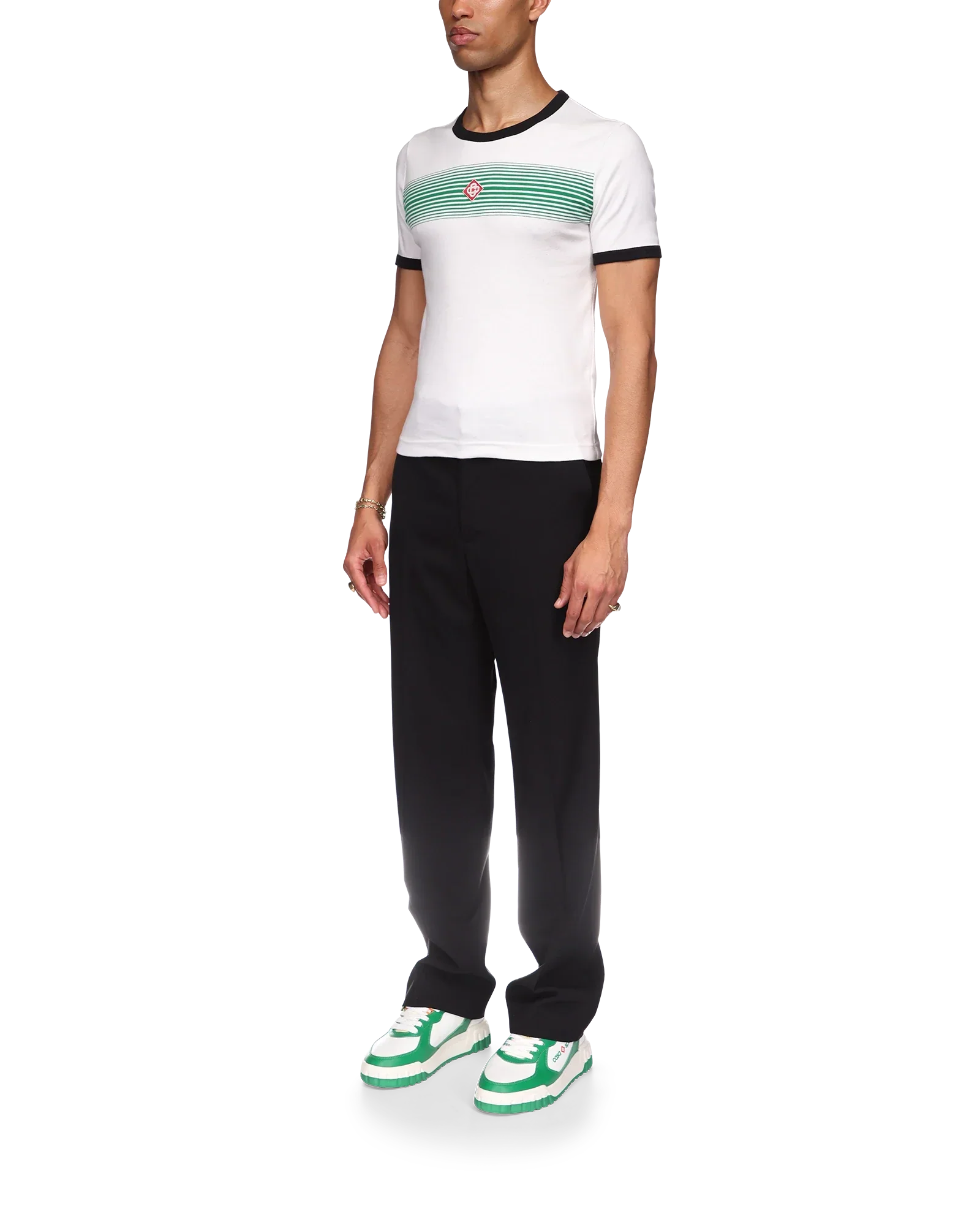 Gradient Stripe Ringer T-Shirt