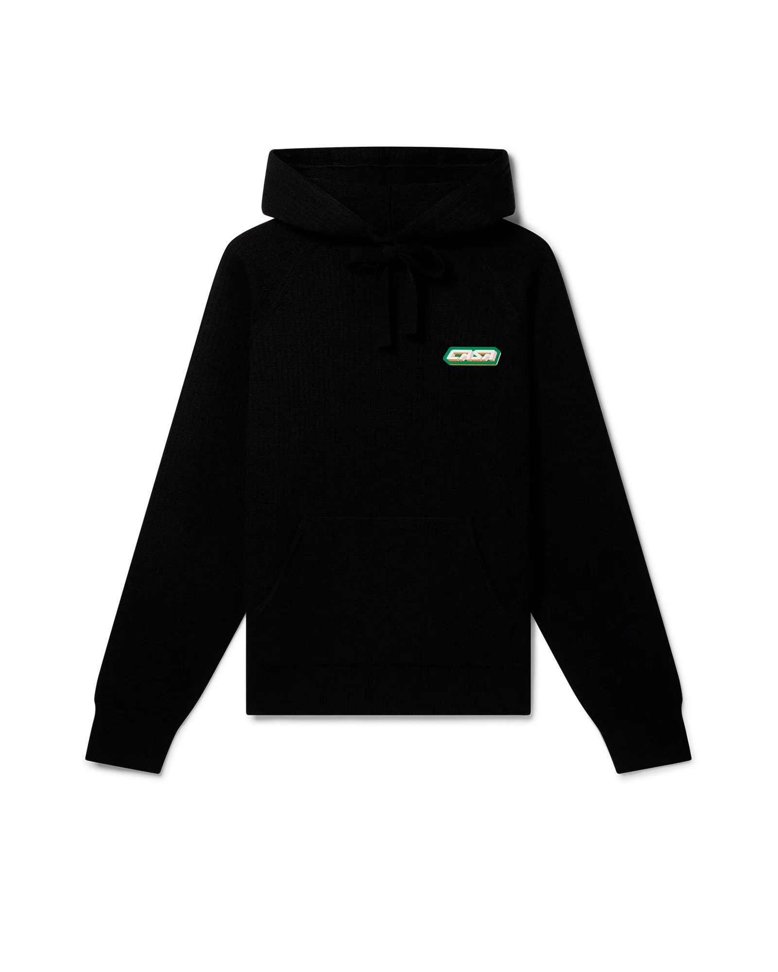 Rib Effect Hooded Sweatshirt