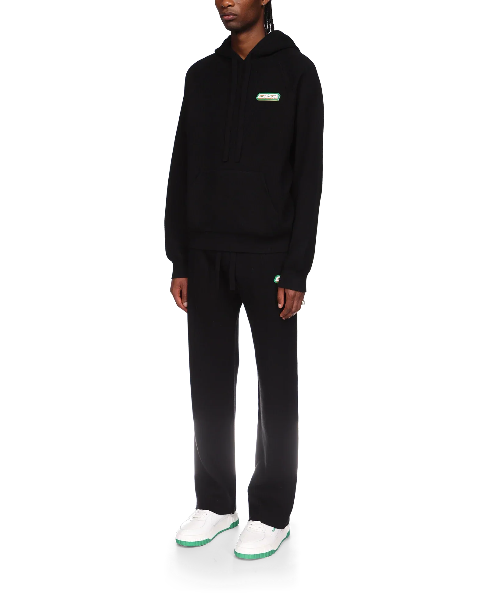 Rib Effect Hooded Sweatshirt