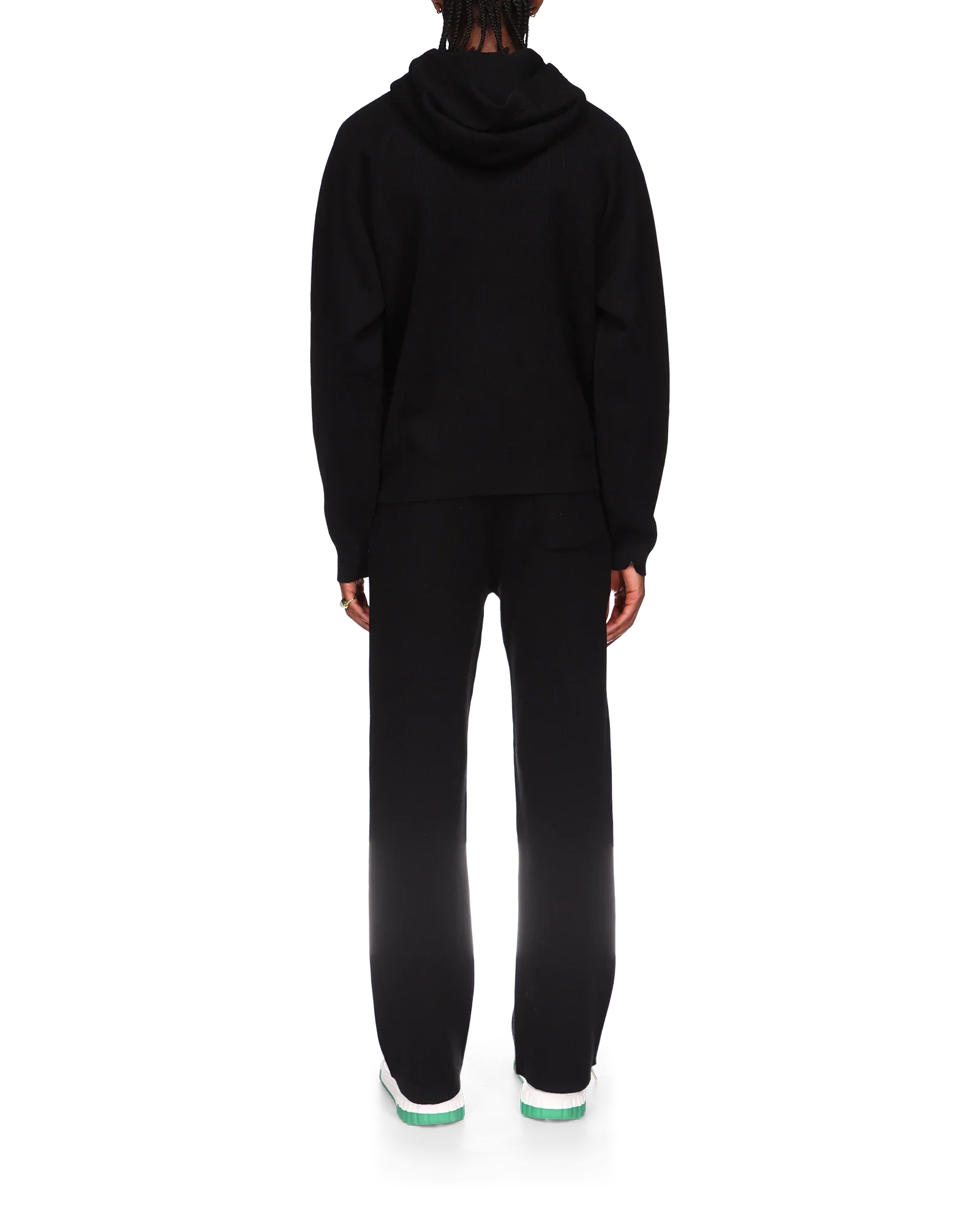 Rib Effect Hooded Sweatshirt