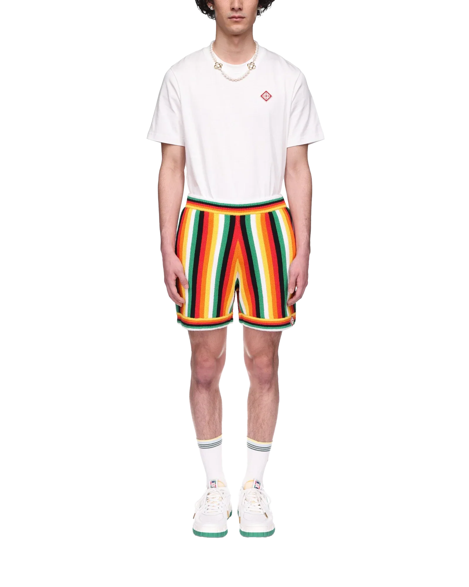 Striped Towelling Shorts