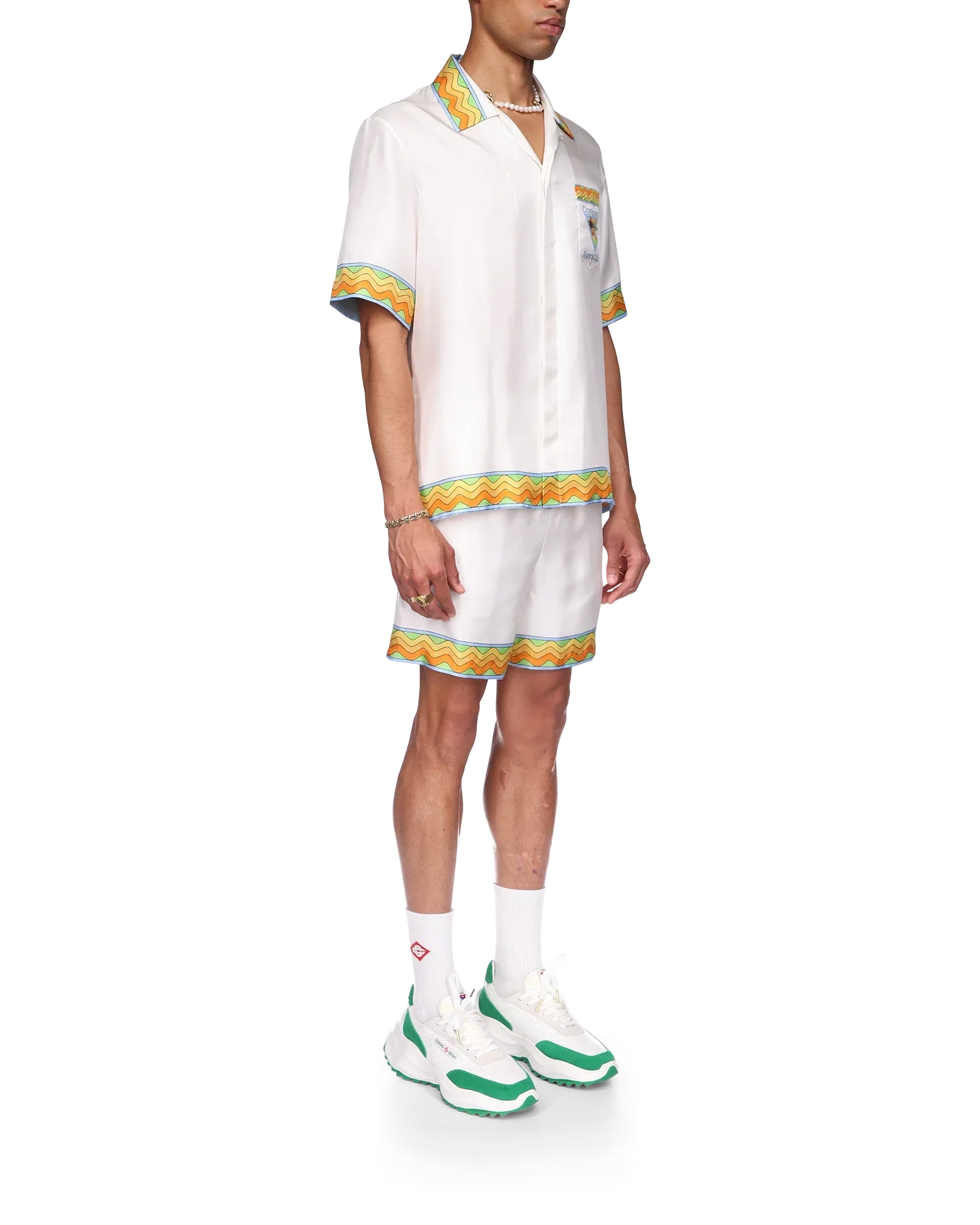 Afro Cubism Tennis Club Silk Shirt