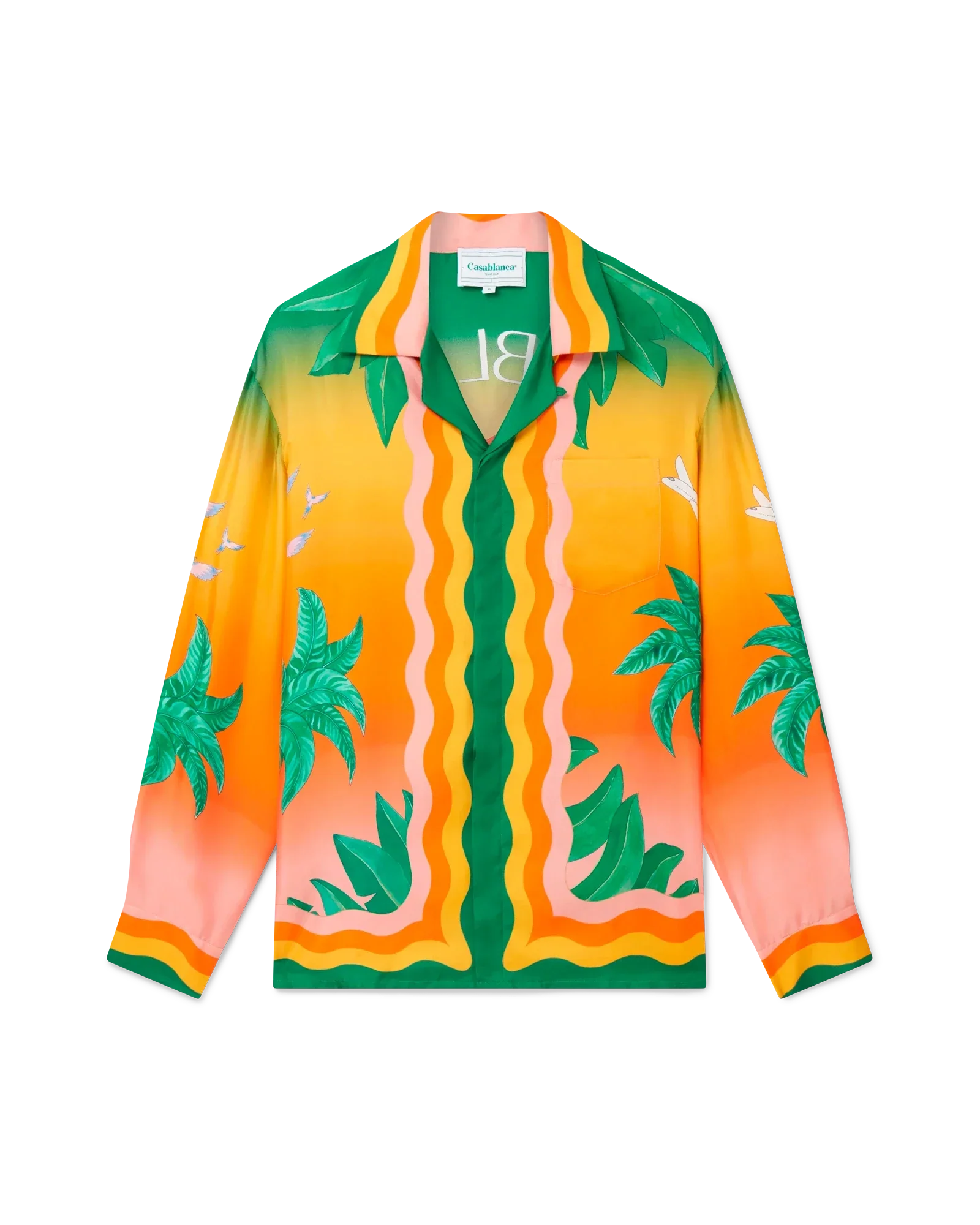 Tennis Club En Fleur Silk Shirt