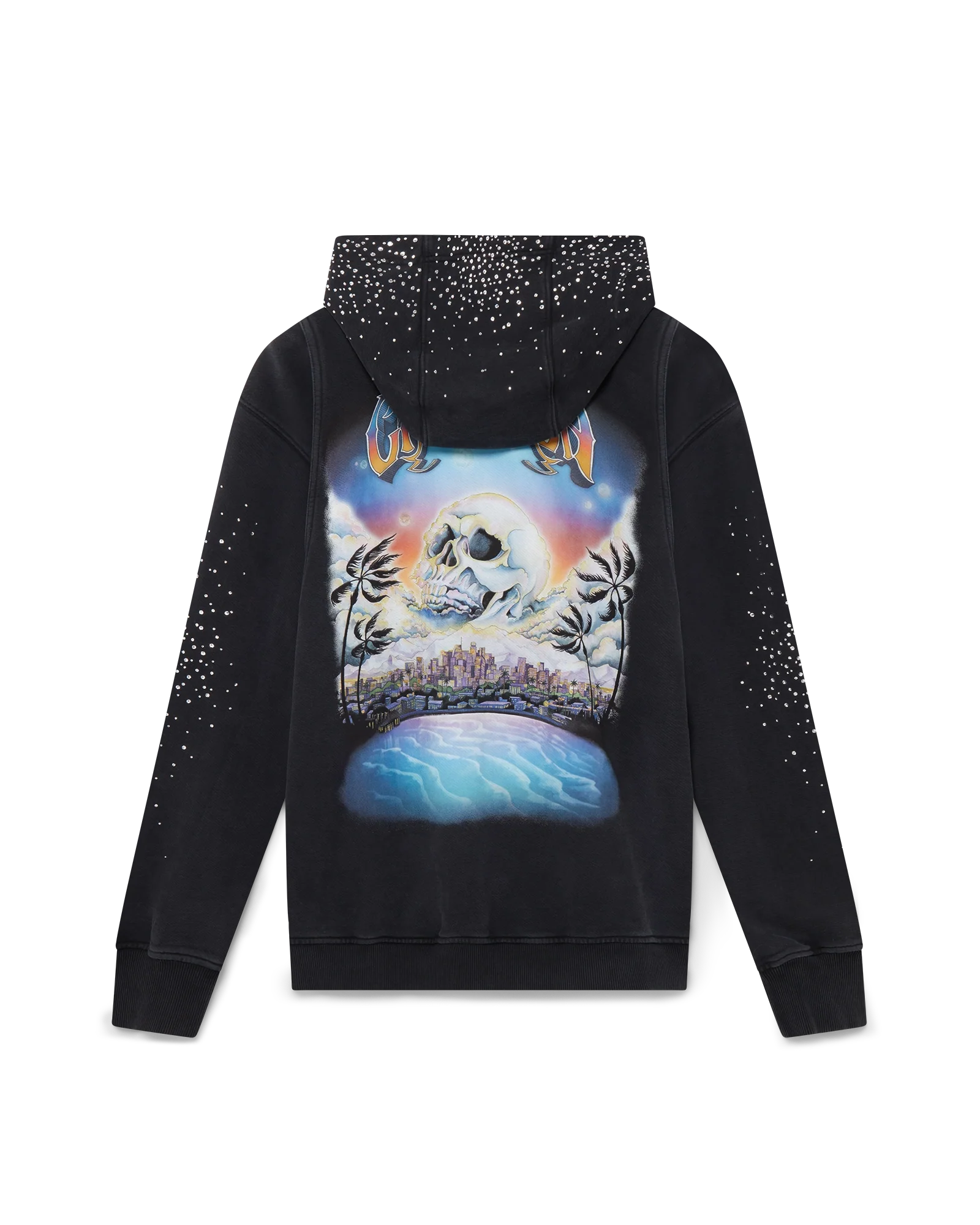 La Prémonition Crystal Embellished Zip Hooded Sweatshirt