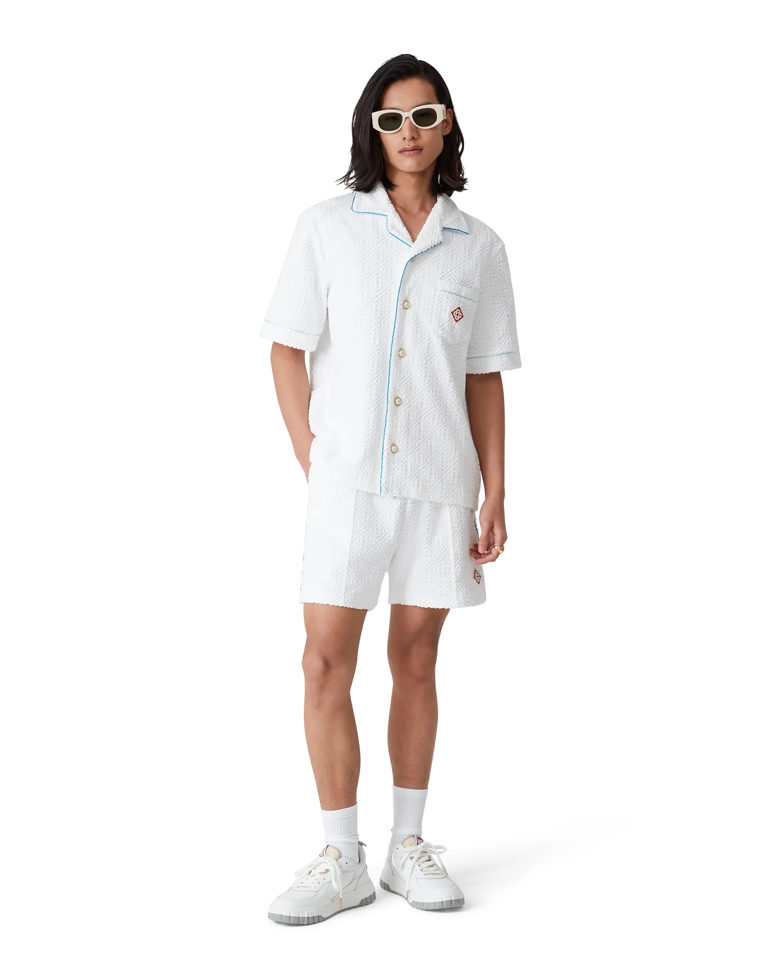 Tennis Stripe Towelling Shorts