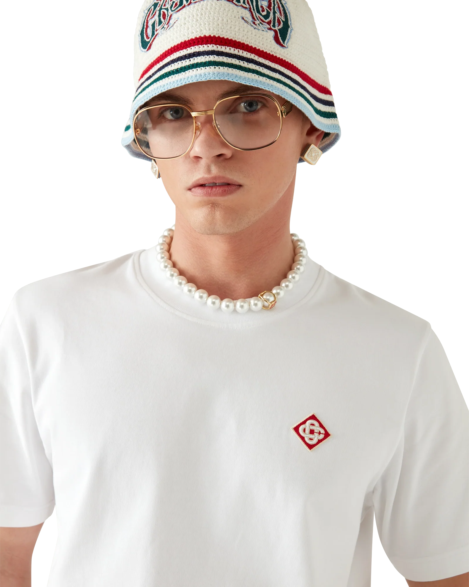 White Diamond Logo Short Sleeve T-Shirt