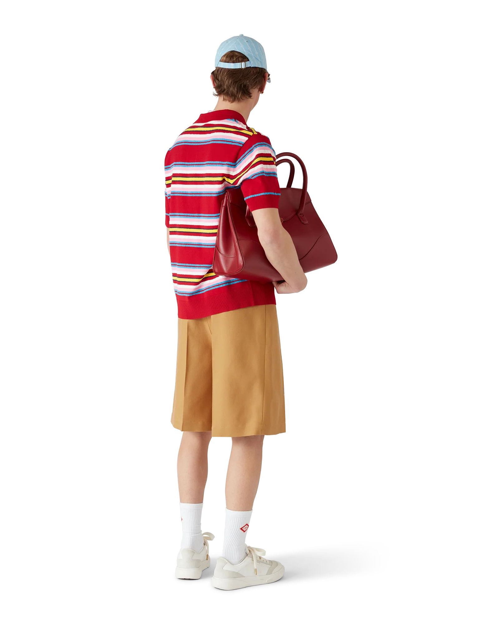 Stripe Oversized Polo Shirt