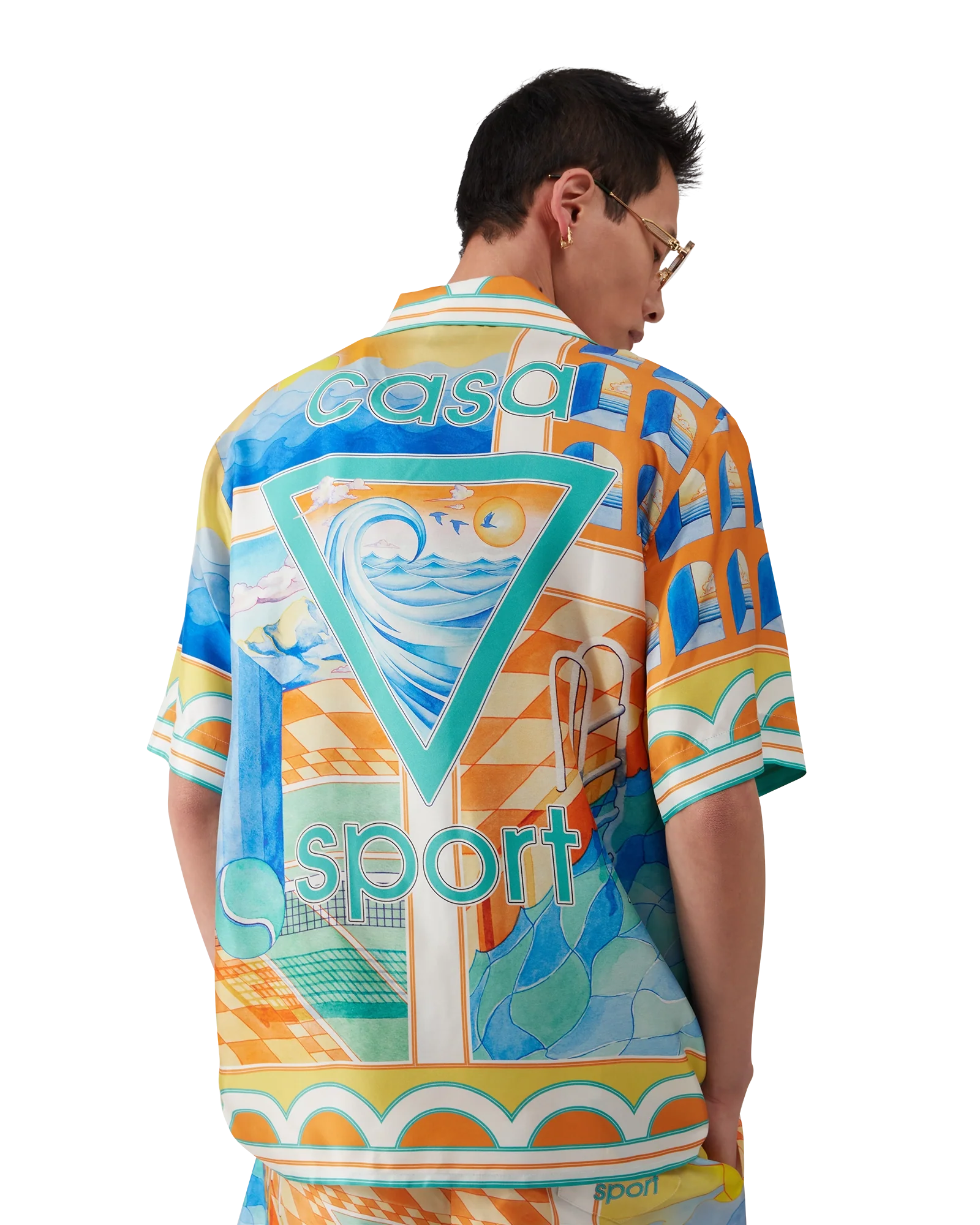 Surreal Pool Short Sleeve Silk Shirt