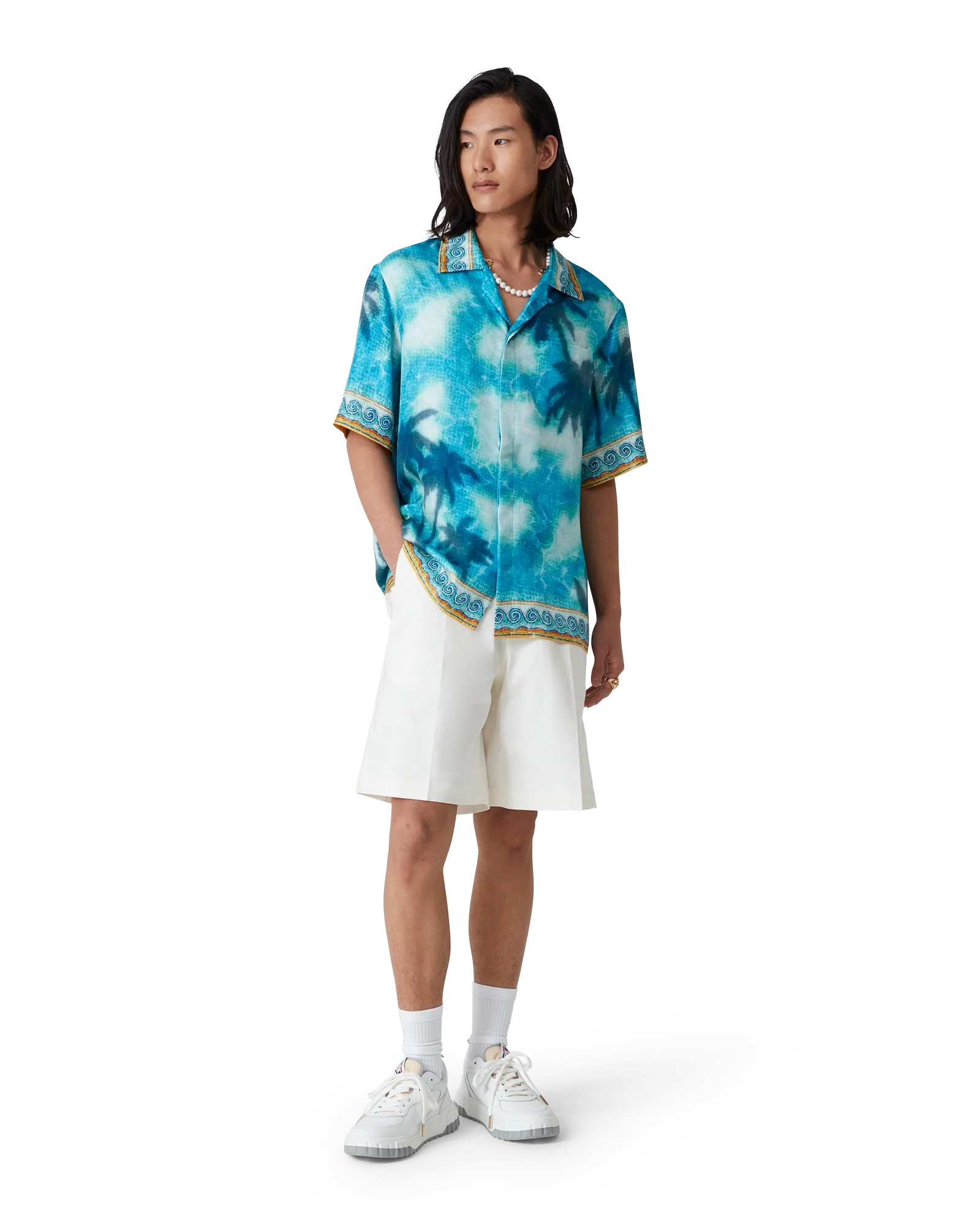 Linen Pleated Shorts