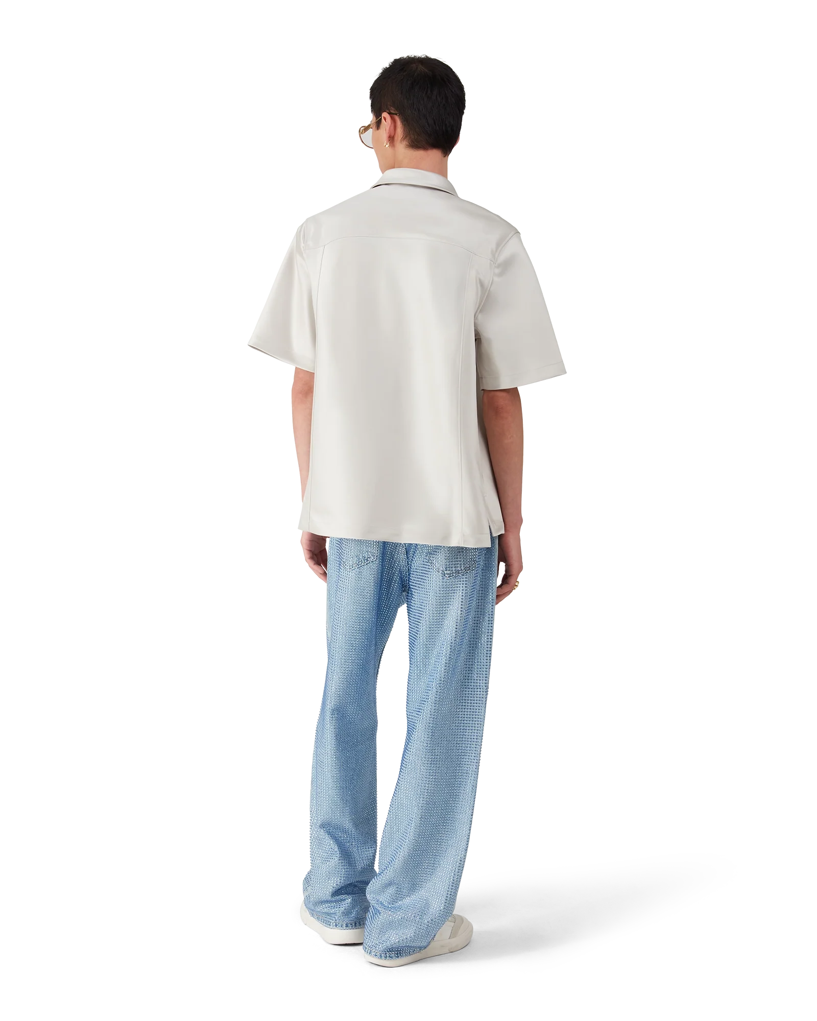 Duchesse Satin Short Sleeve Shirt