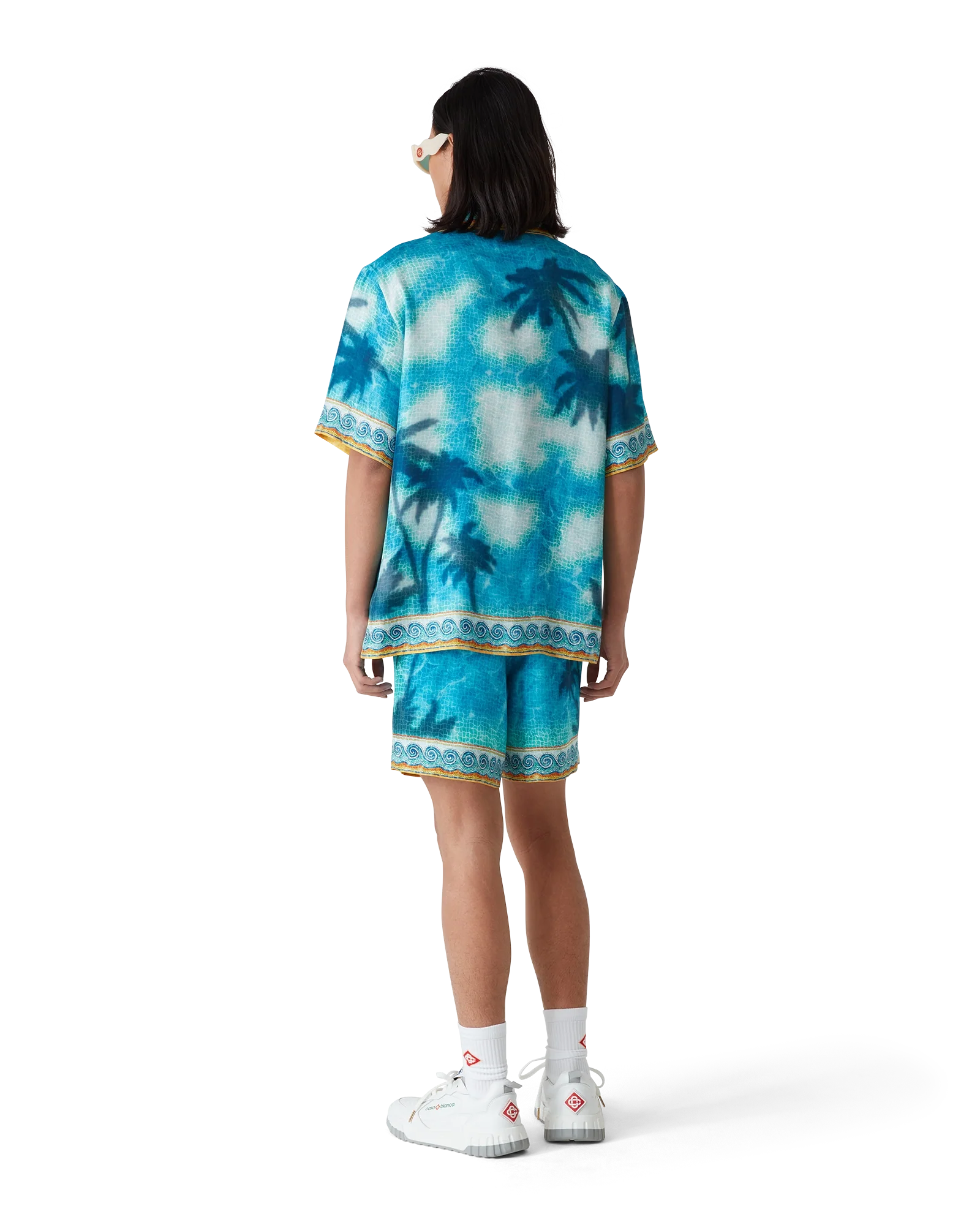 Poolside Emblem Short Sleeve Silk Shirt