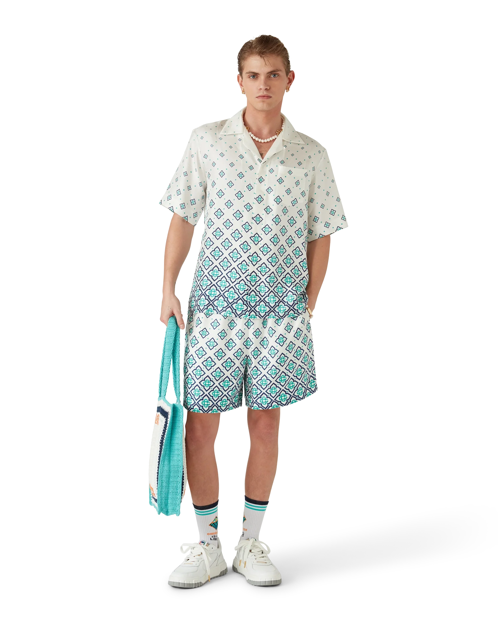 Gradient Monogram Silk Shorts