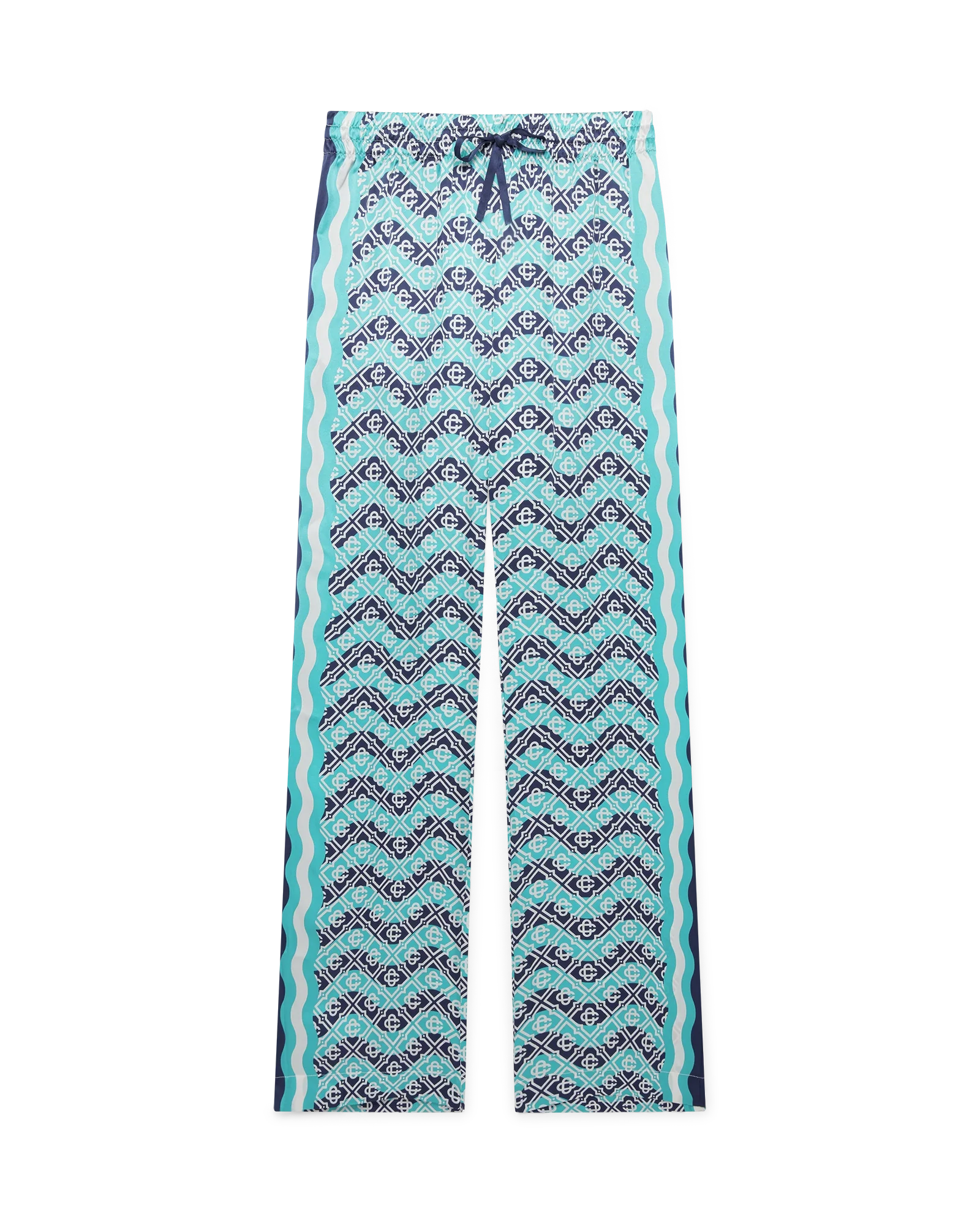 Monogram Wave Silk Trousers