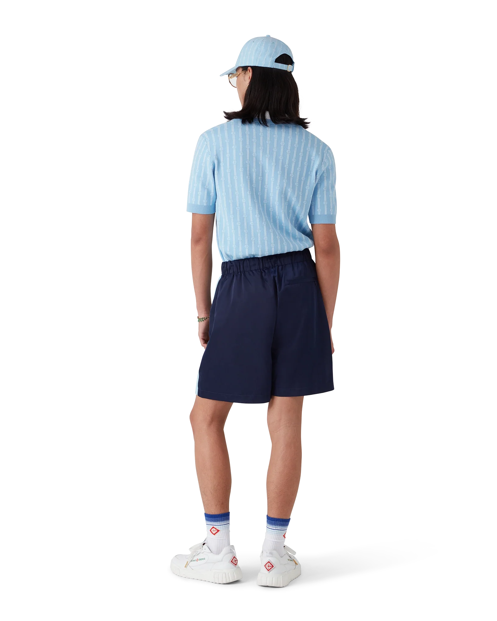 Pinstripe Laurel Track Shorts