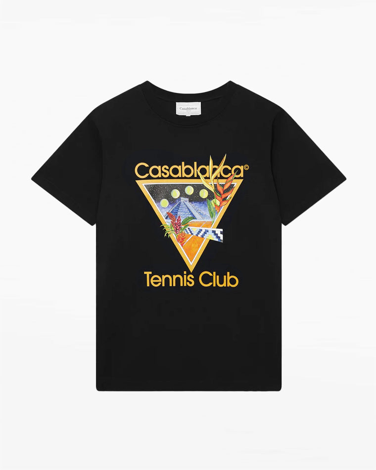 Casablanca T-shirt Tennis Club Noir