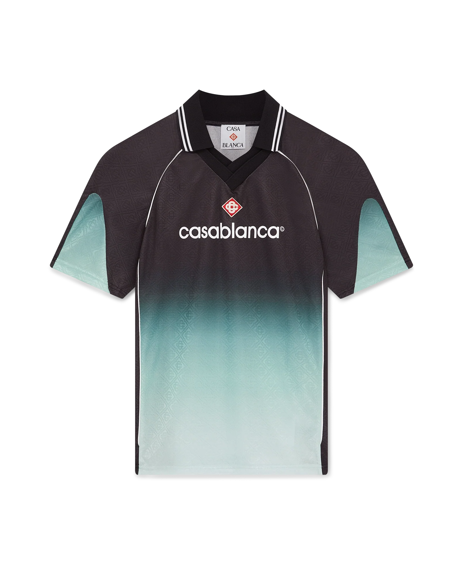 Gradient Monogram Jacquard Short Sleeve Football Shirt