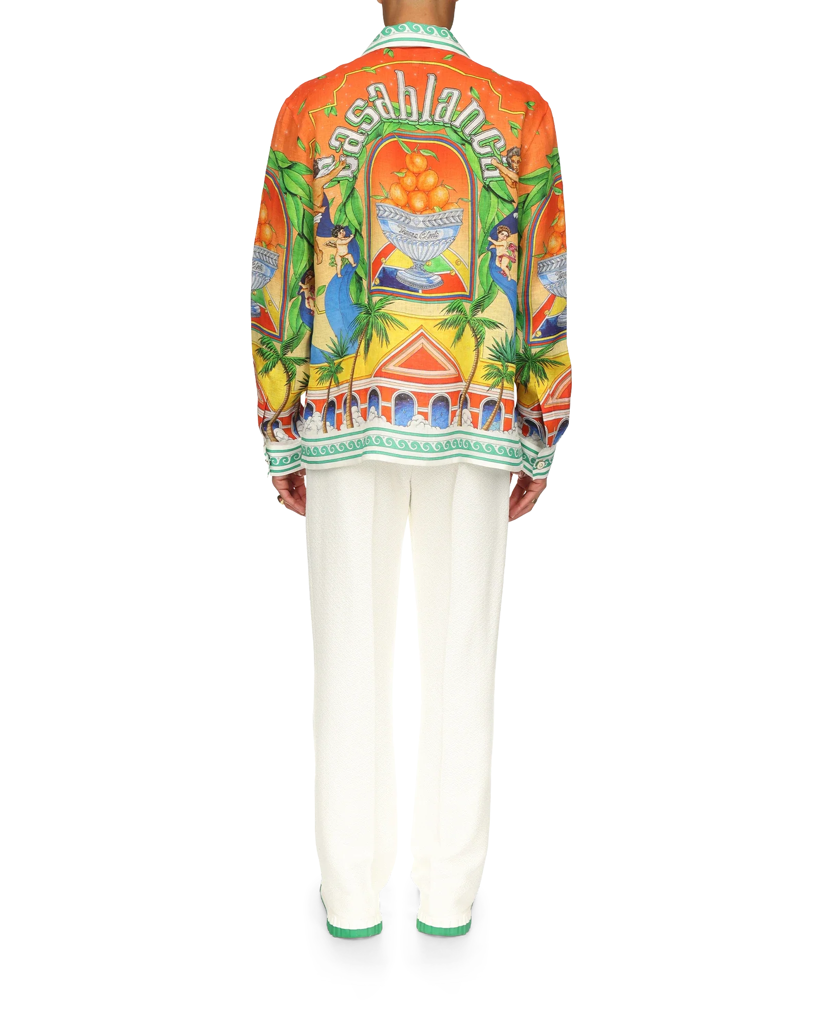 Trophy Orange Linen Shirt