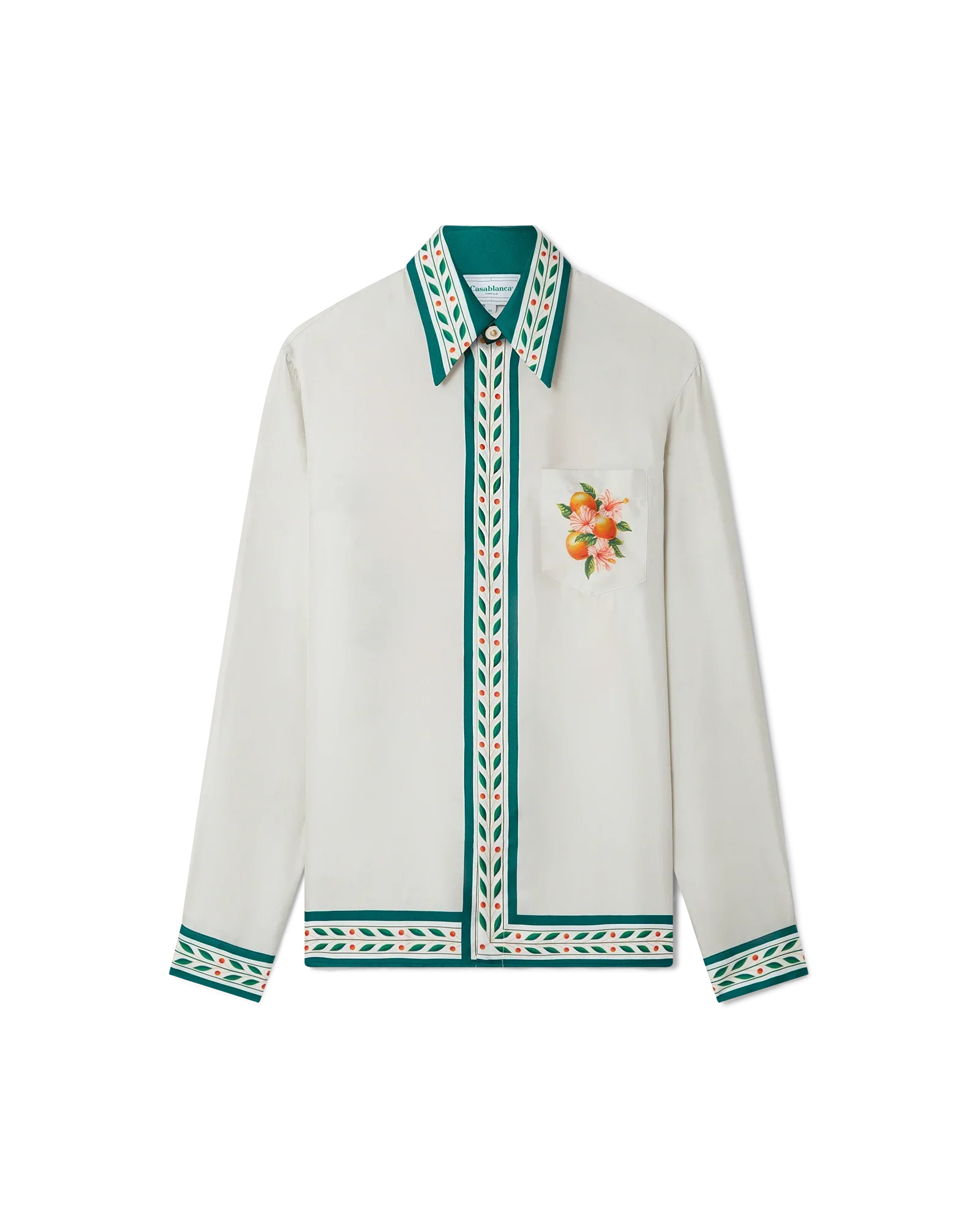 Oranges En Fleur Silk Shirt