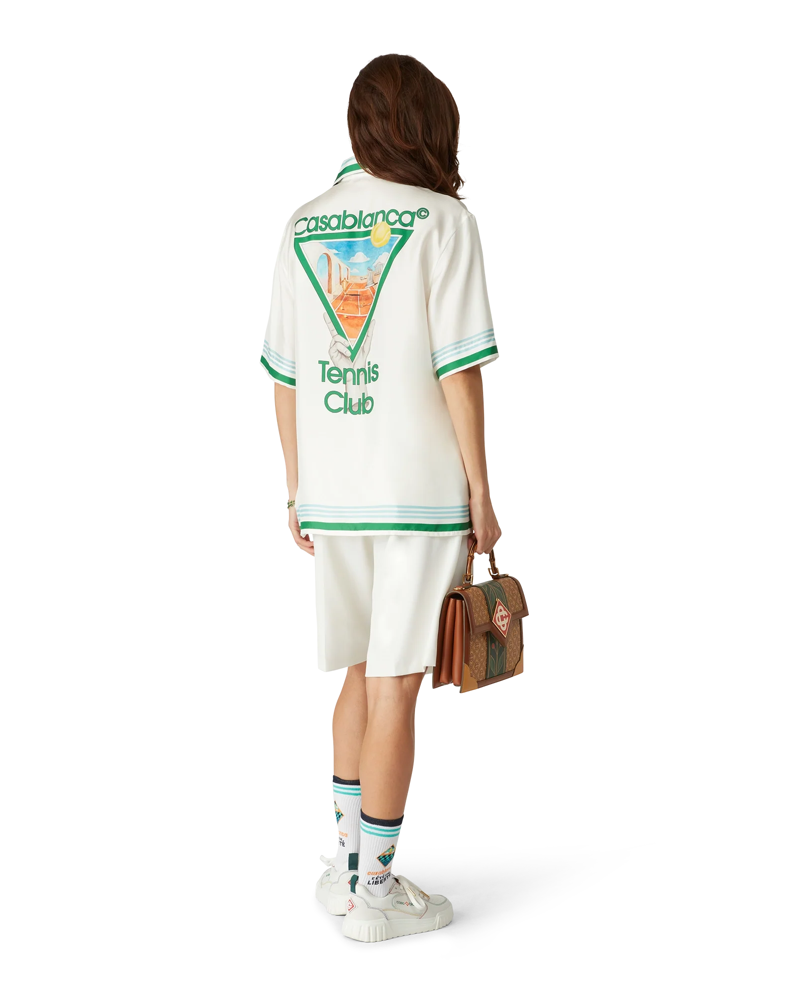 Metaphysical Tennis Icon Short Sleeve Silk Shirt