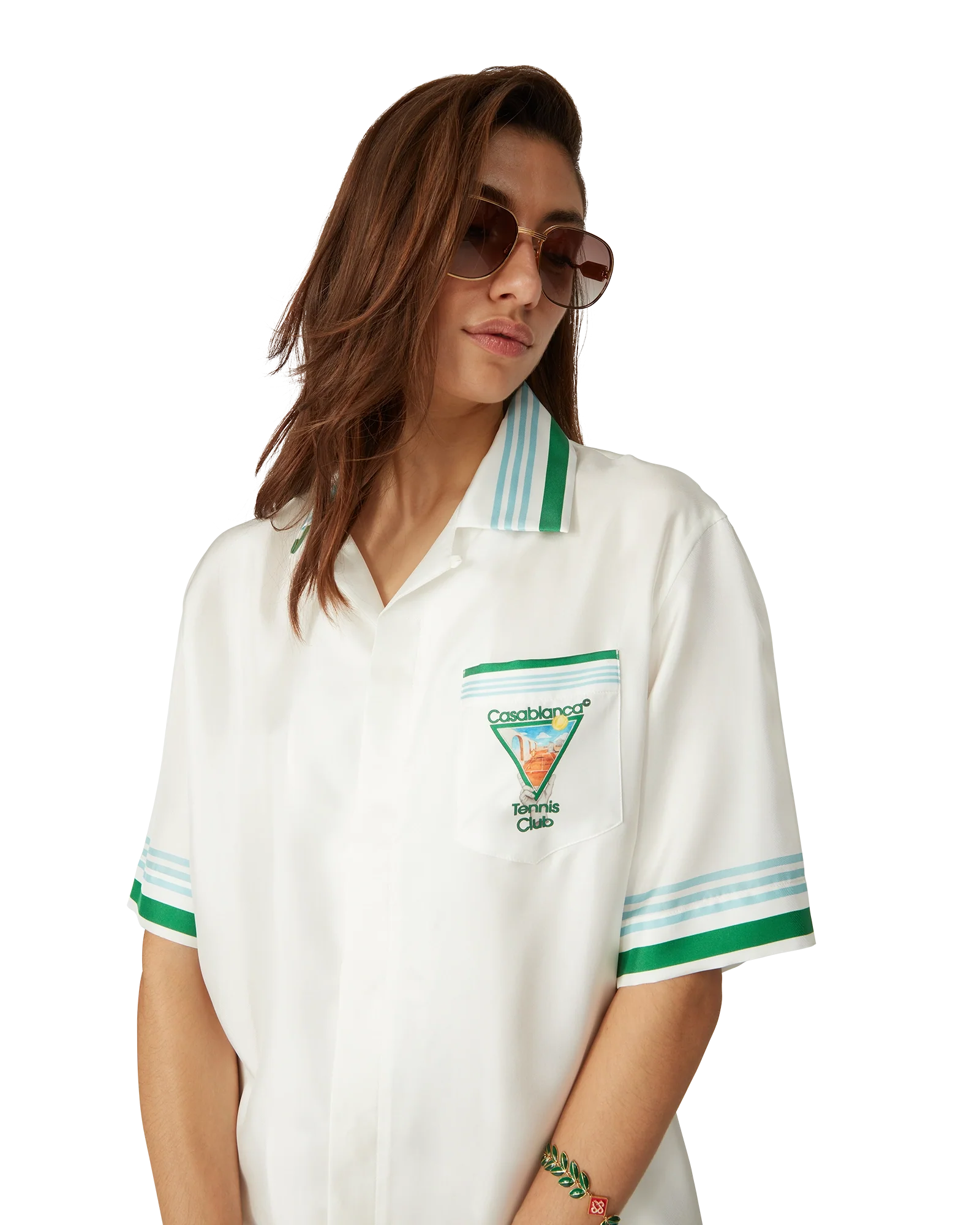 Metaphysical Tennis Icon Short Sleeve Silk Shirt