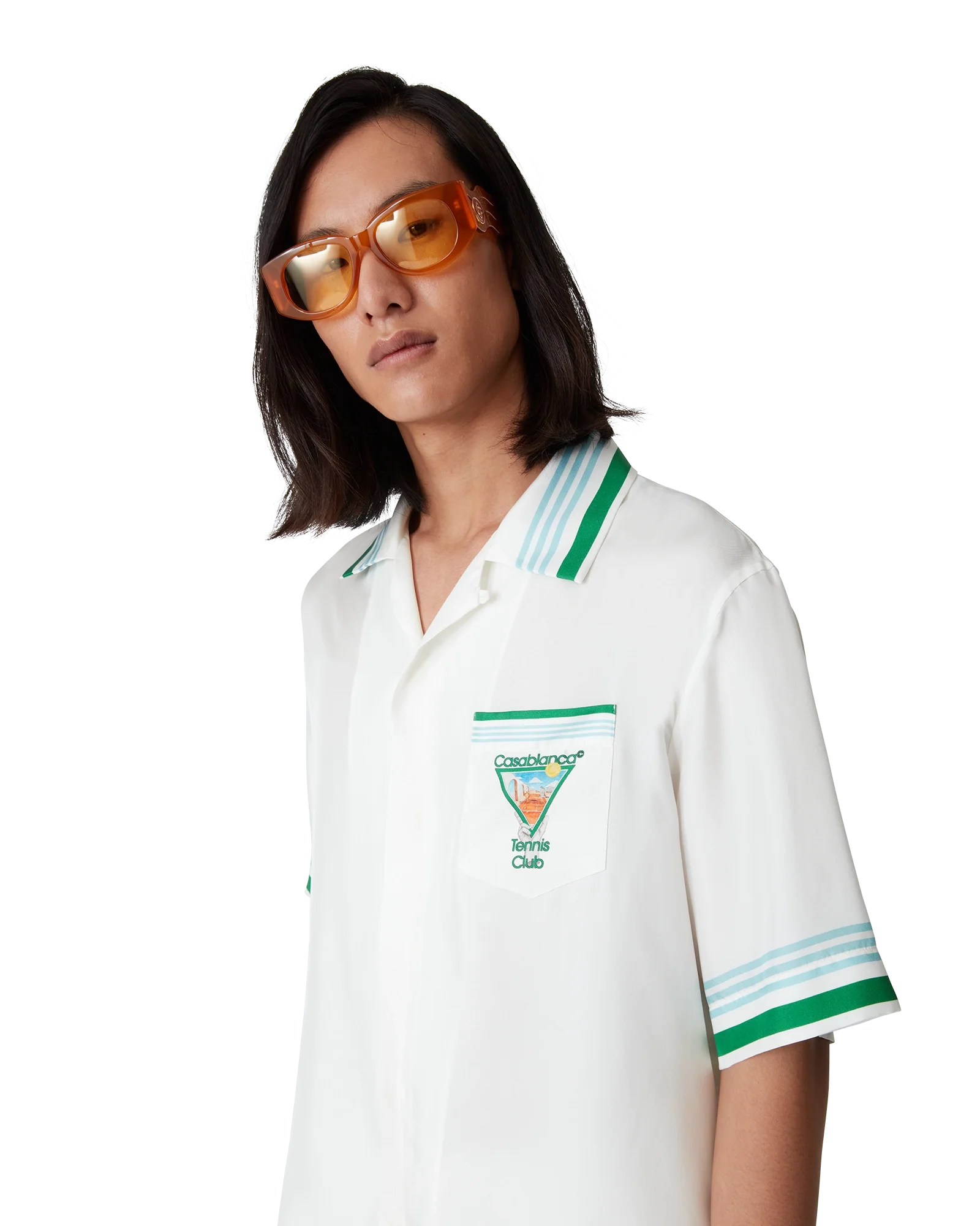 Metaphysical Tennis Icon Short Sleeve Silk Shirt