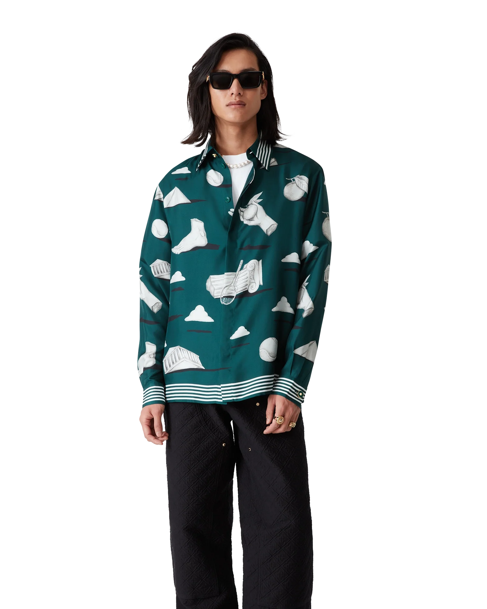 Metaphysical Long Sleeve Silk Shirt