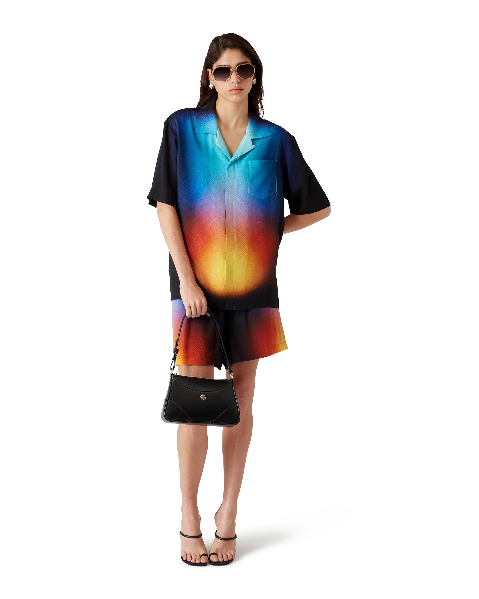 Gradient Silk Short Sleeve Shirt