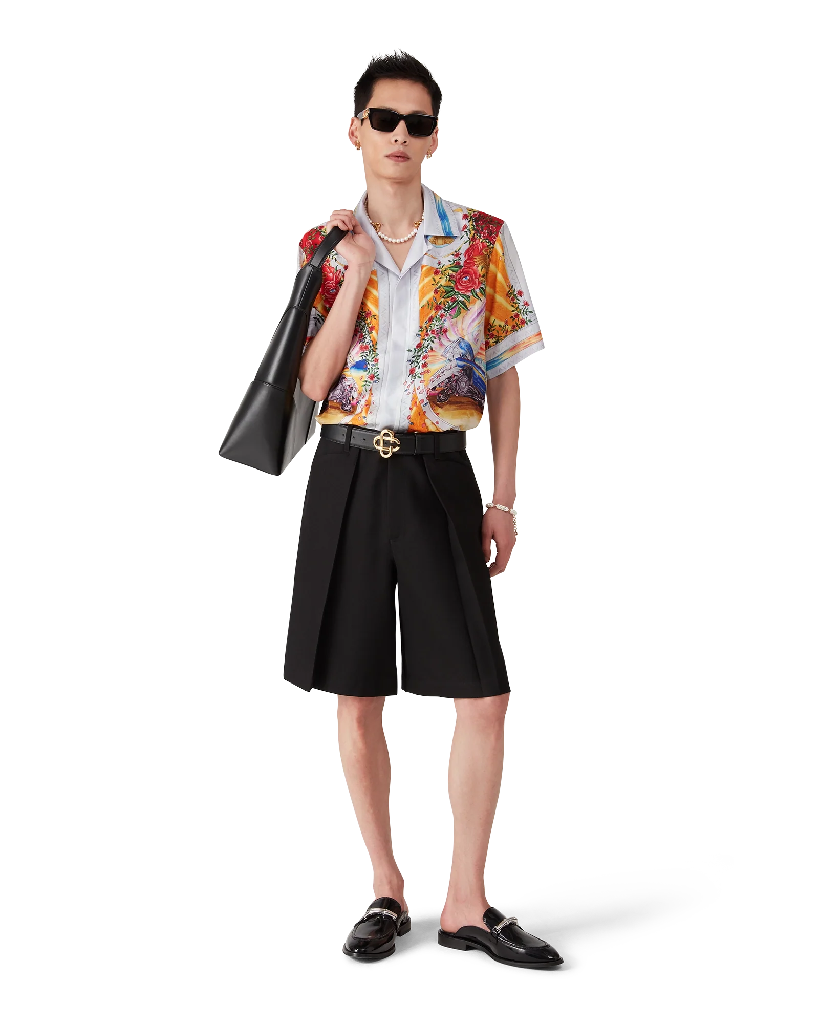 La Tornade De Rose Short Sleeve Silk Shirt