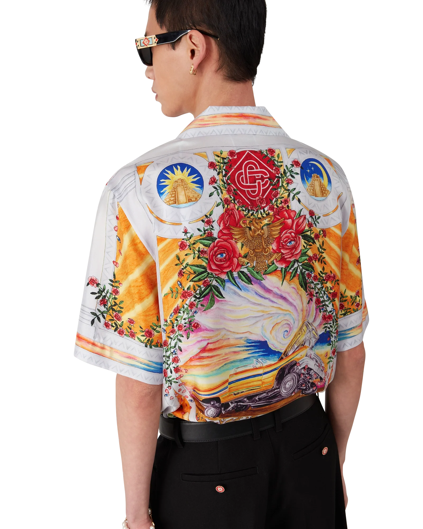 La Tornade De Rose Short Sleeve Silk Shirt