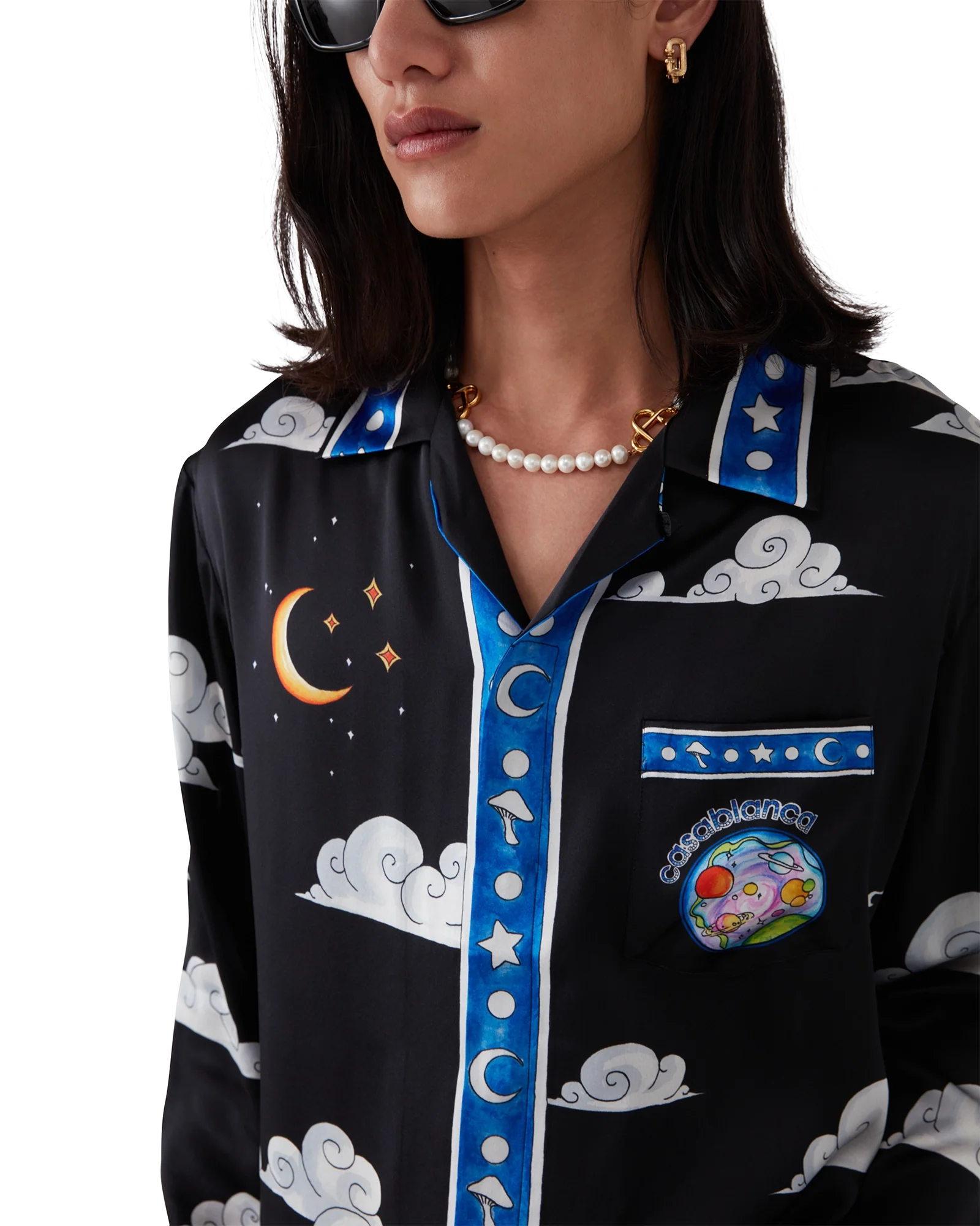 The Four Elements Long Sleeve Silk Shirt
