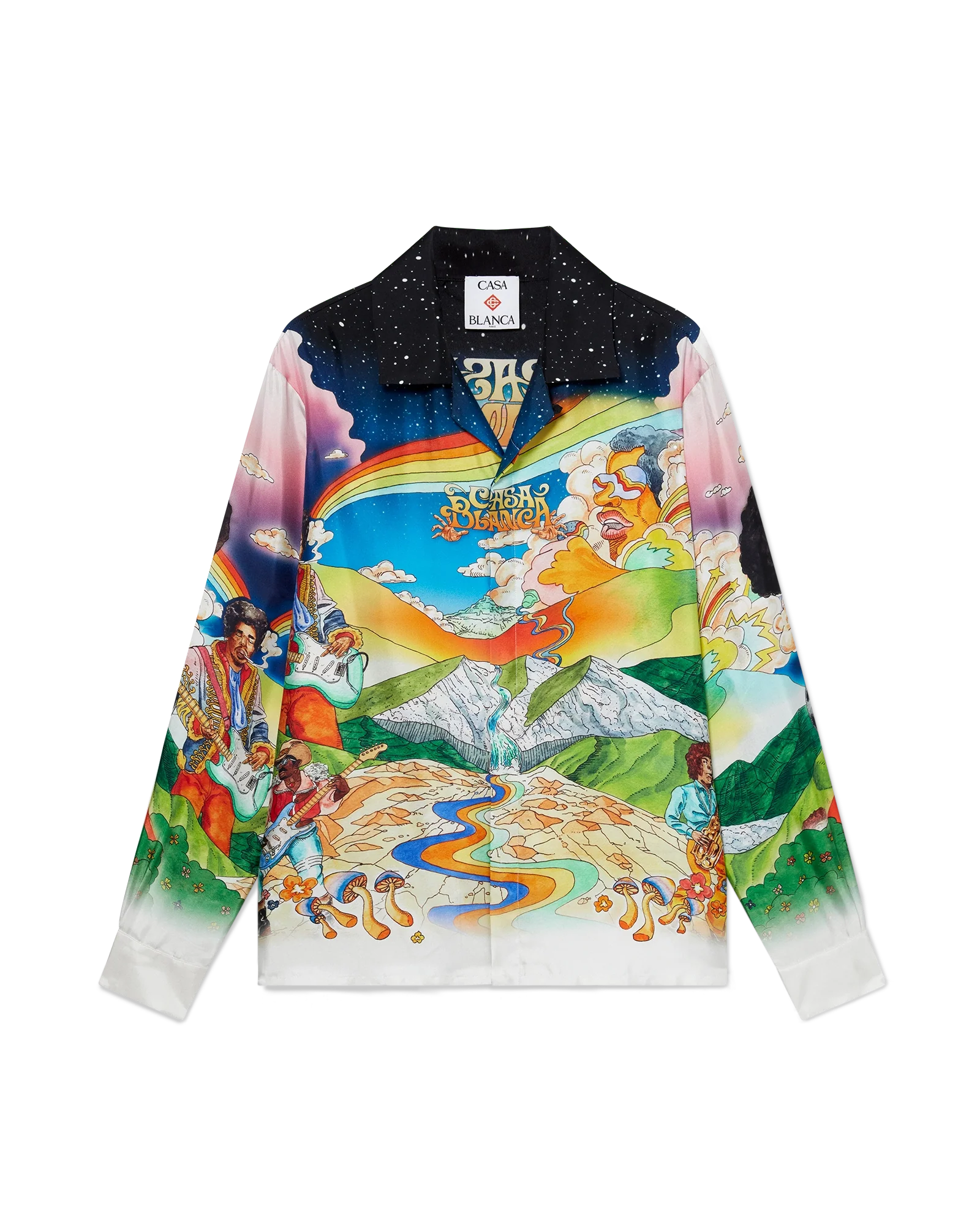 La Musique Long Sleeve Silk Shirt