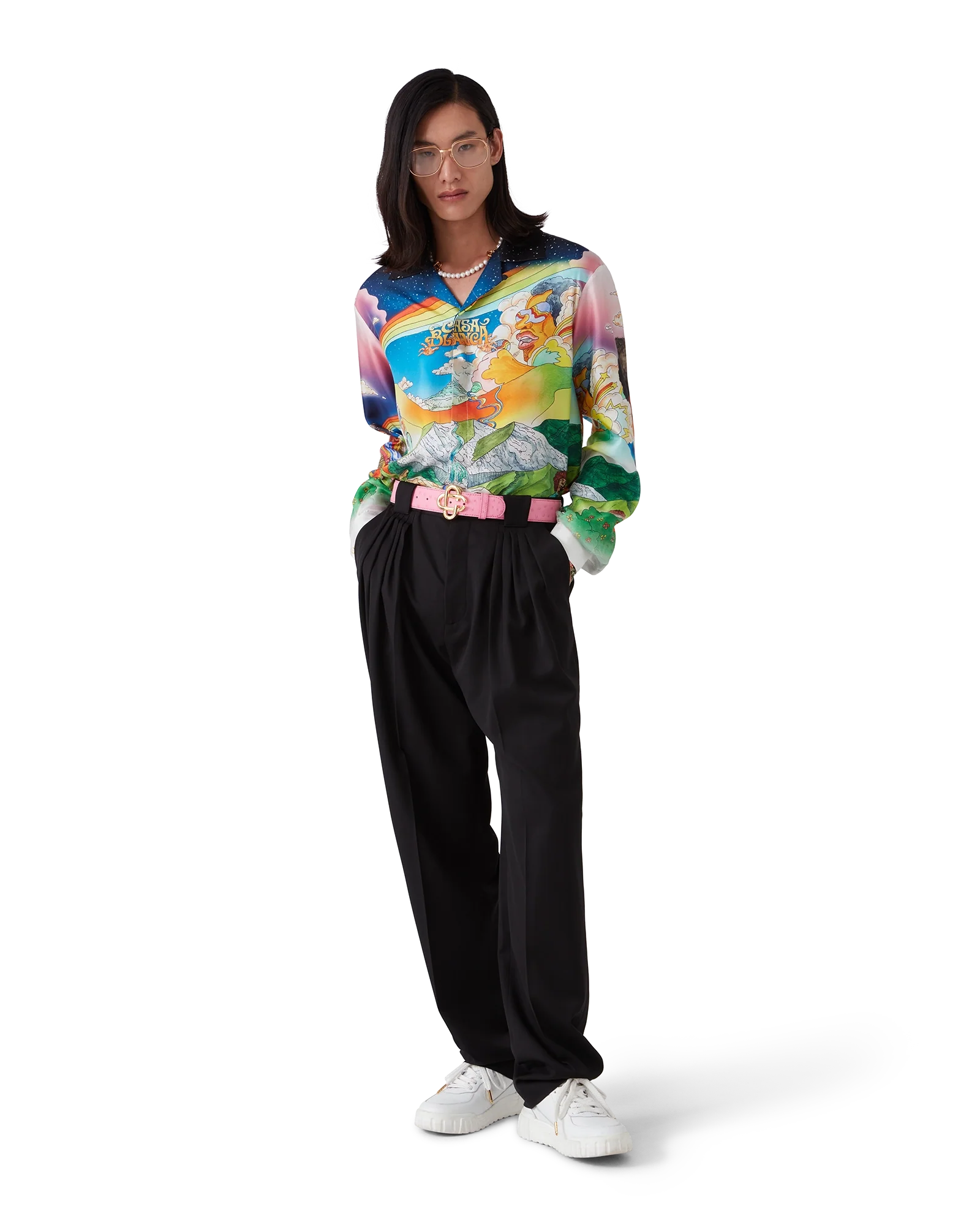 La Musique Long Sleeve Silk Shirt