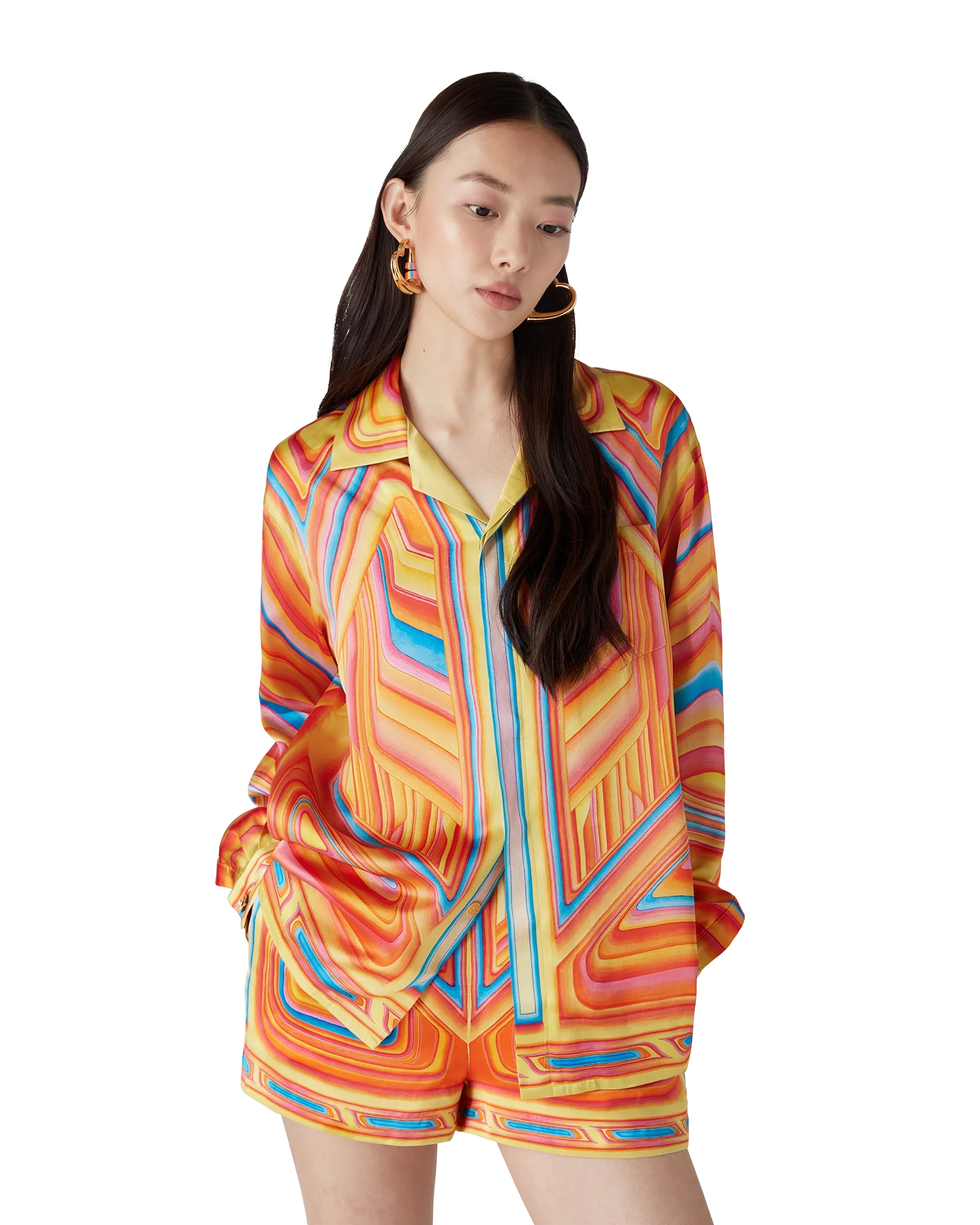 Low Rider Long Sleeve Silk Shirt