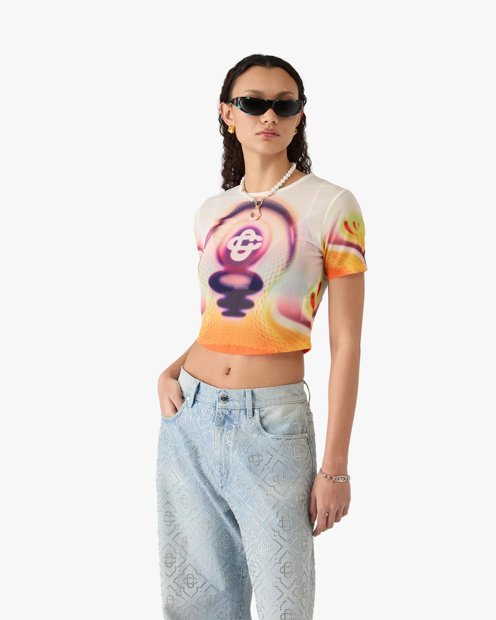 Sporchid Printed Mesh Baby Short Sleeve T-Shirt