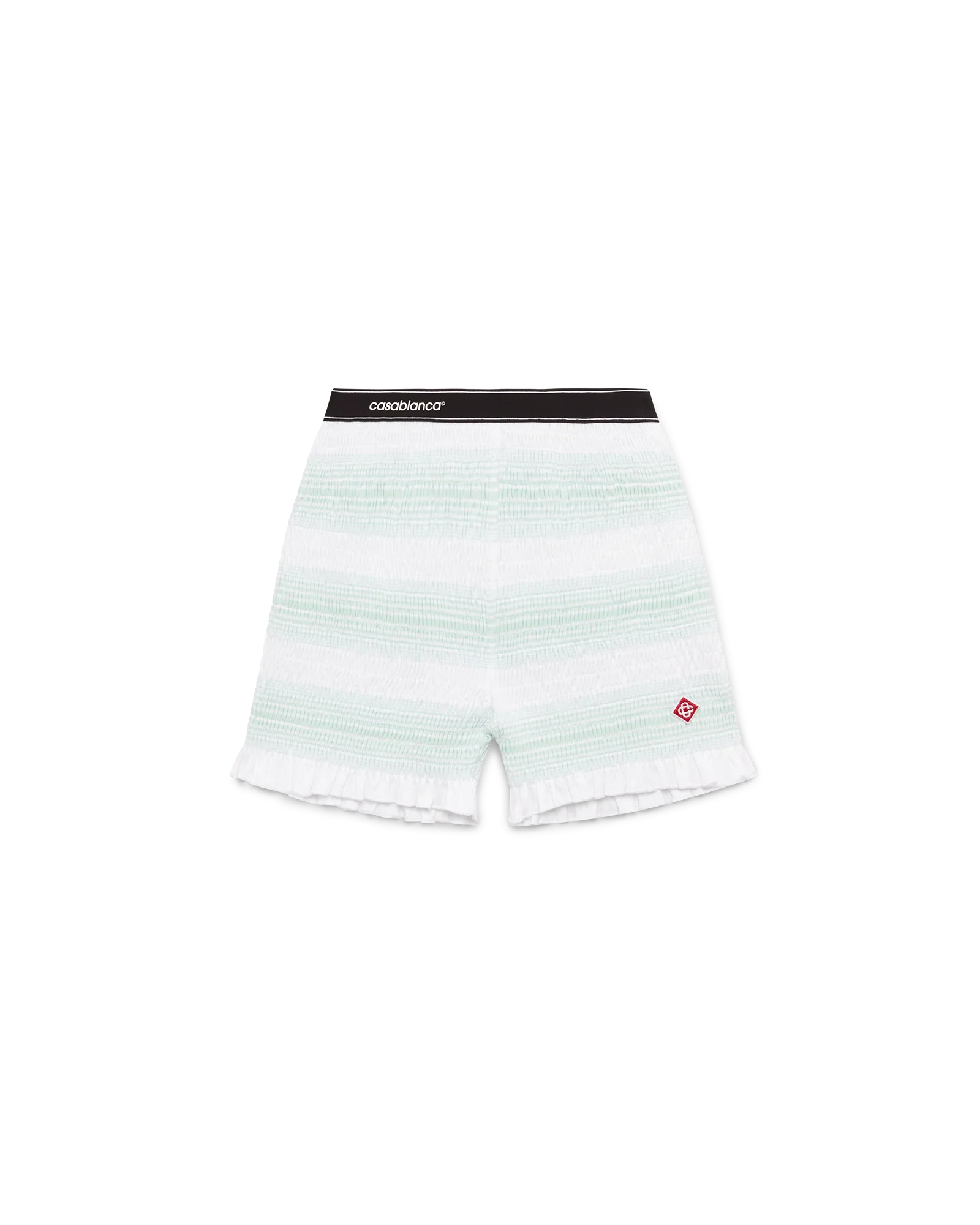 Stripe Shirred Shorts