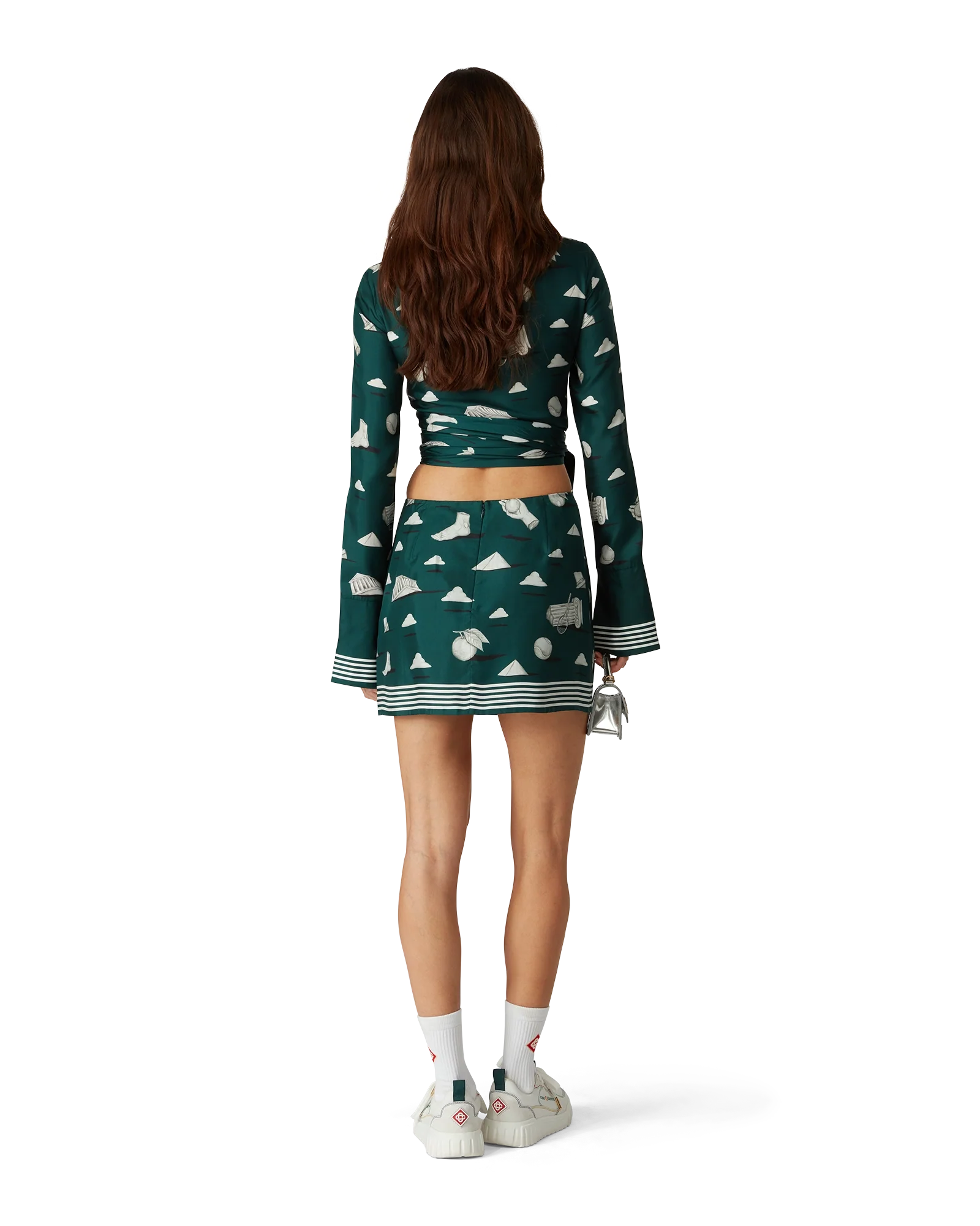 Metaphysical Long Sleeve Silk Wrap Shirt