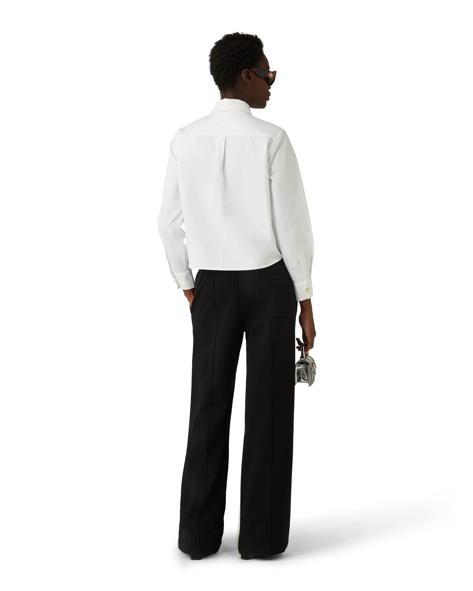 Pearl Diamond Patch Cotton Shirt