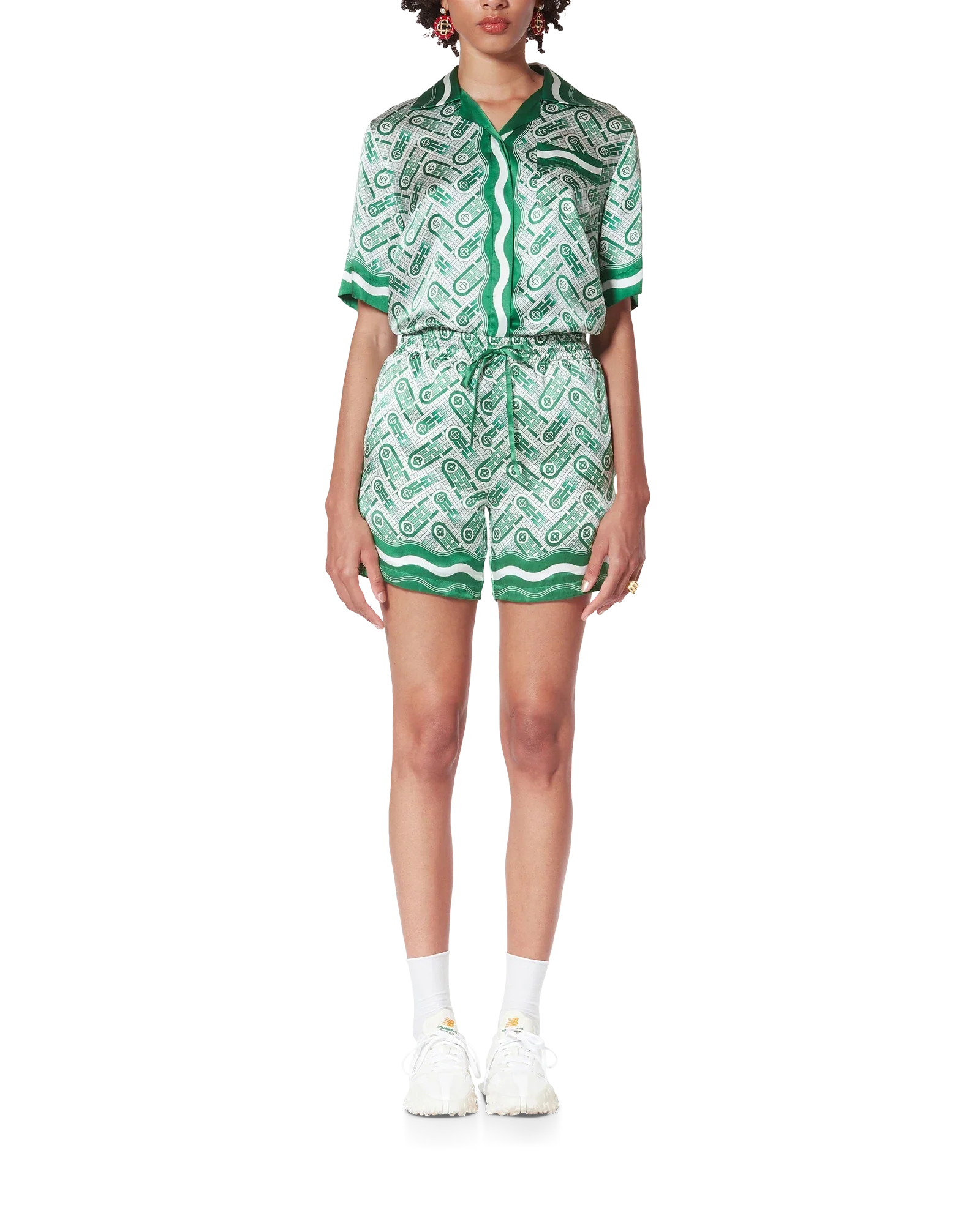 Ping Pong Monogram Silk Shorts