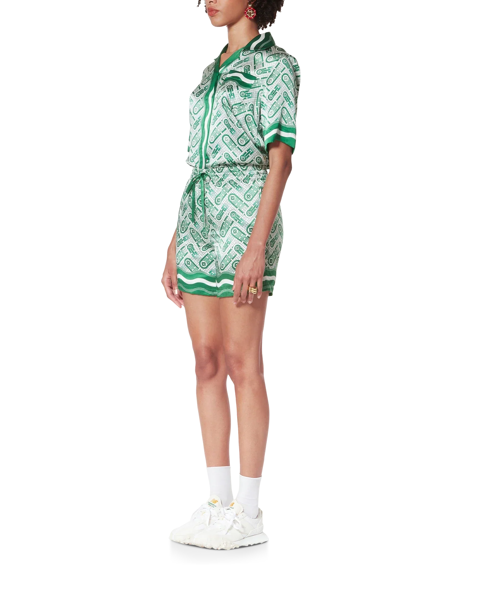 Ping Pong Monogram Silk Shorts