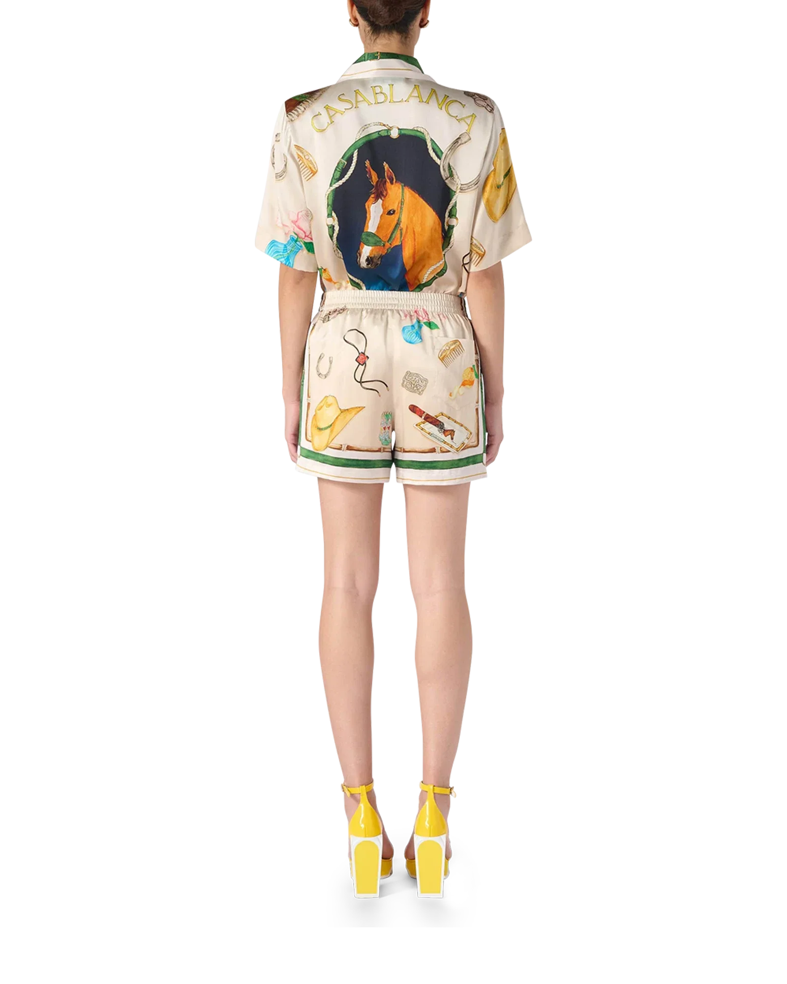 L'Ecurie Blanche Silk Shorts