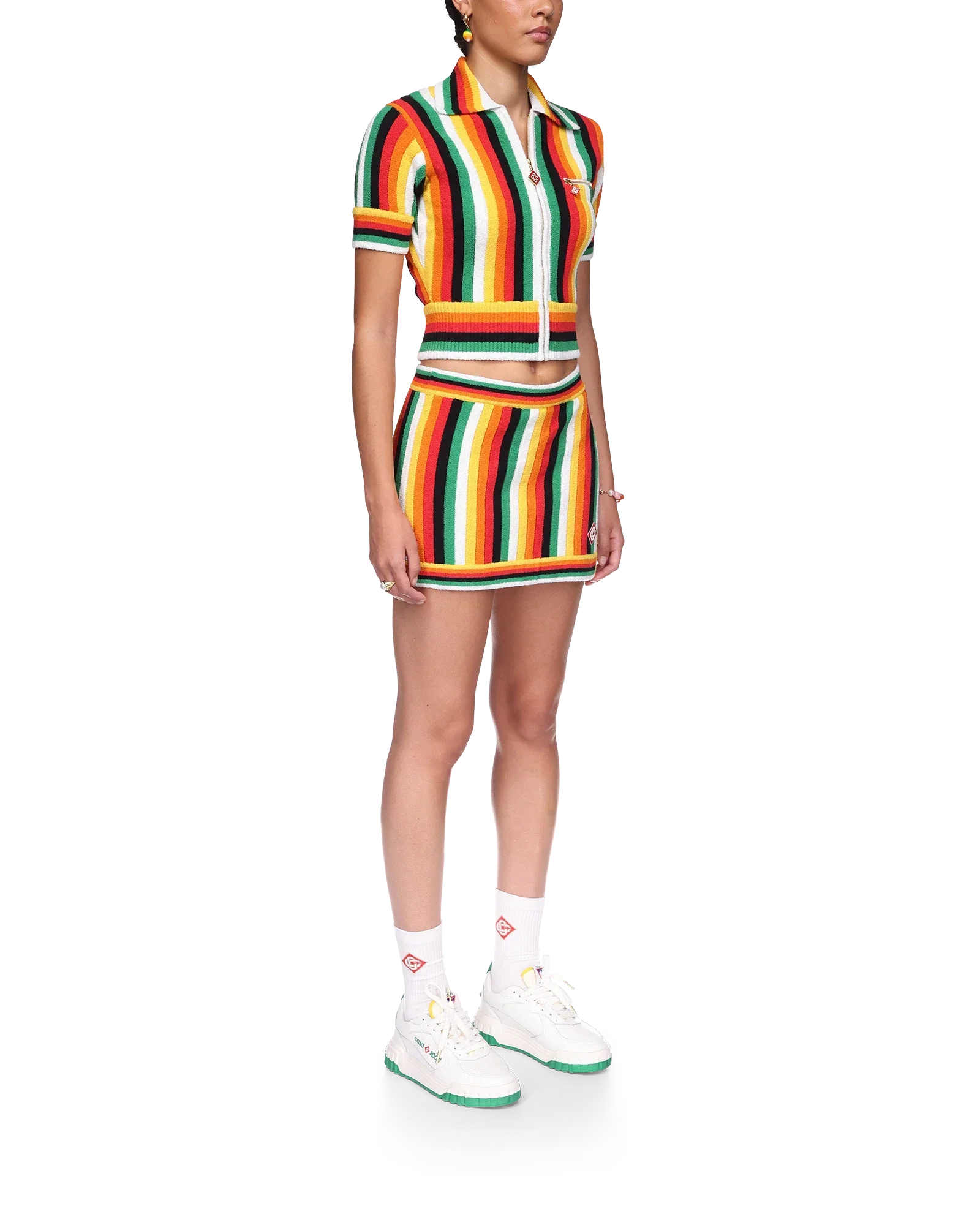 Striped Towelling Top