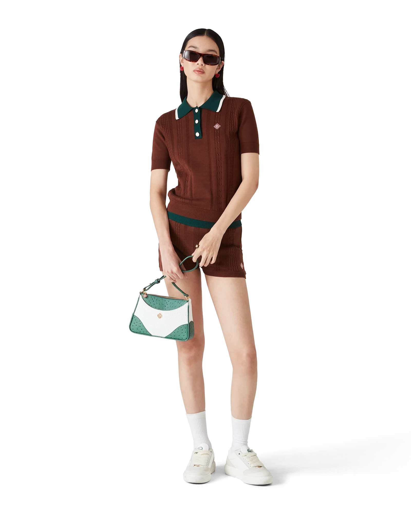 Cable Knit Polo Shirt